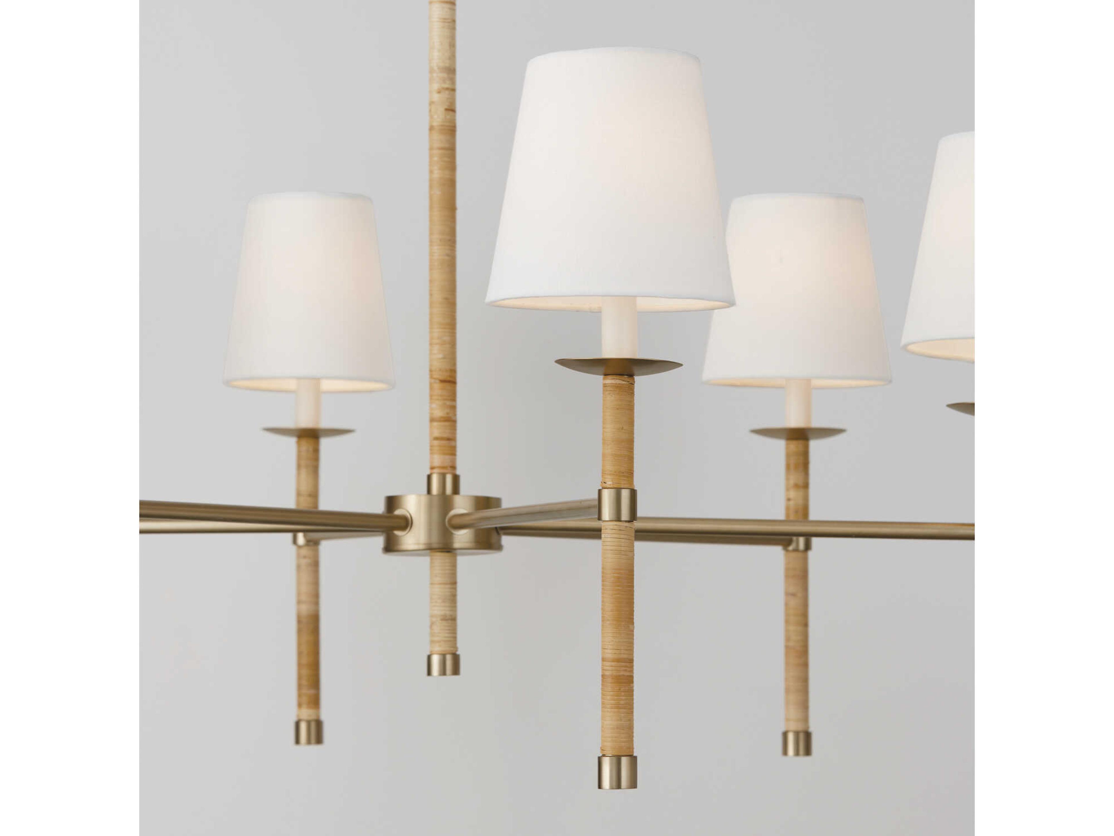 Capital Lighting Tulum 6-Light Matte Brass Brown Candelabra Empire Chandelier