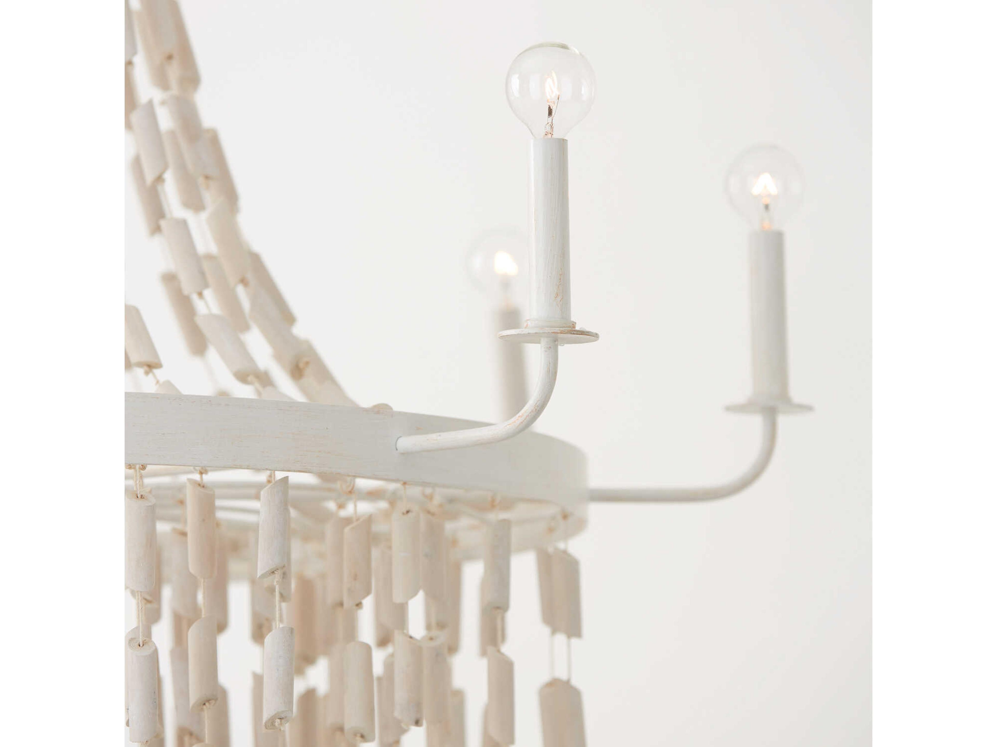 Capital Lighting Carissa 8-Light Organic White Candelabra Chandelier