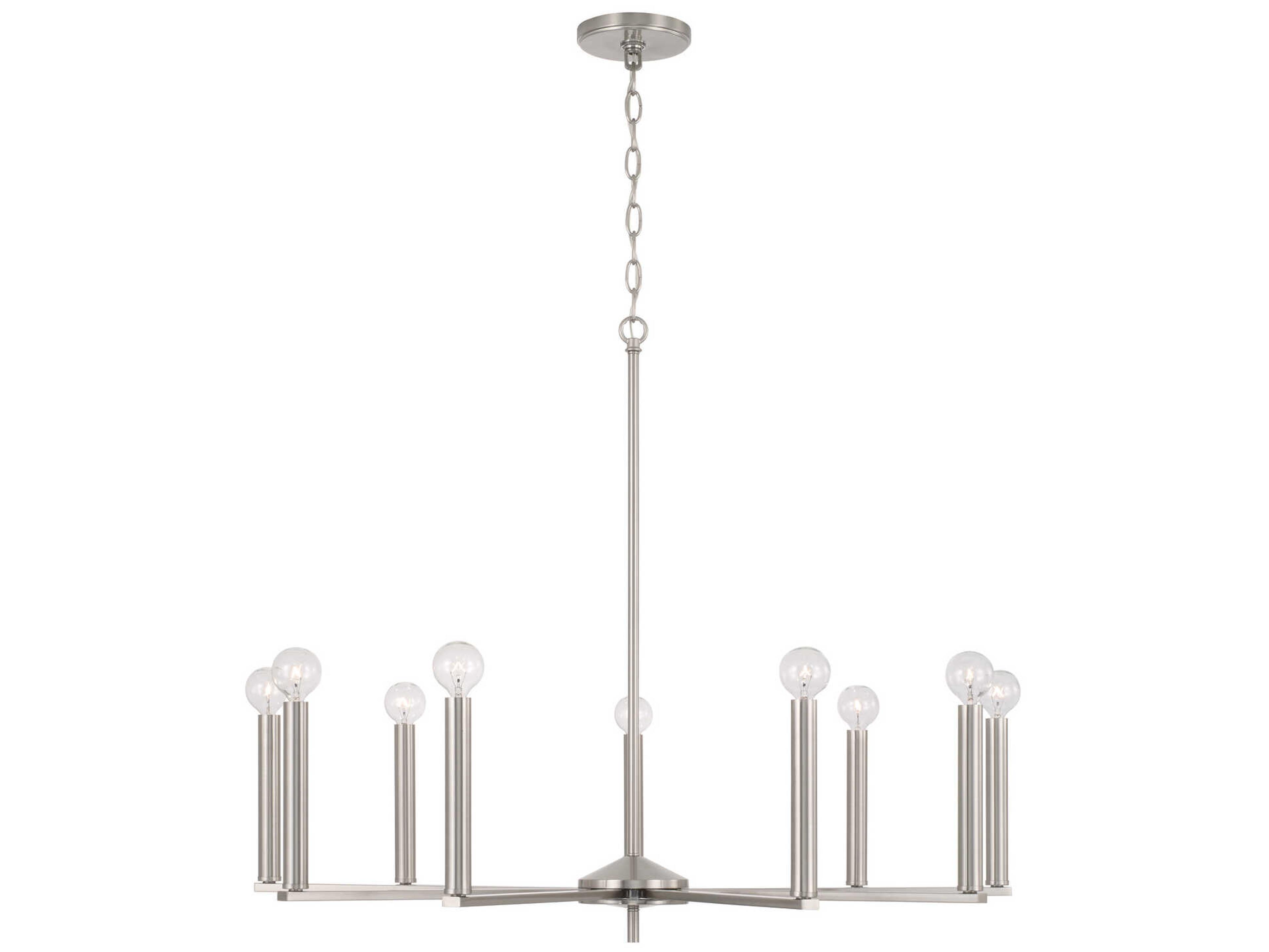 Portman 9-Light Brushed Nickel Candelabra Chandelier