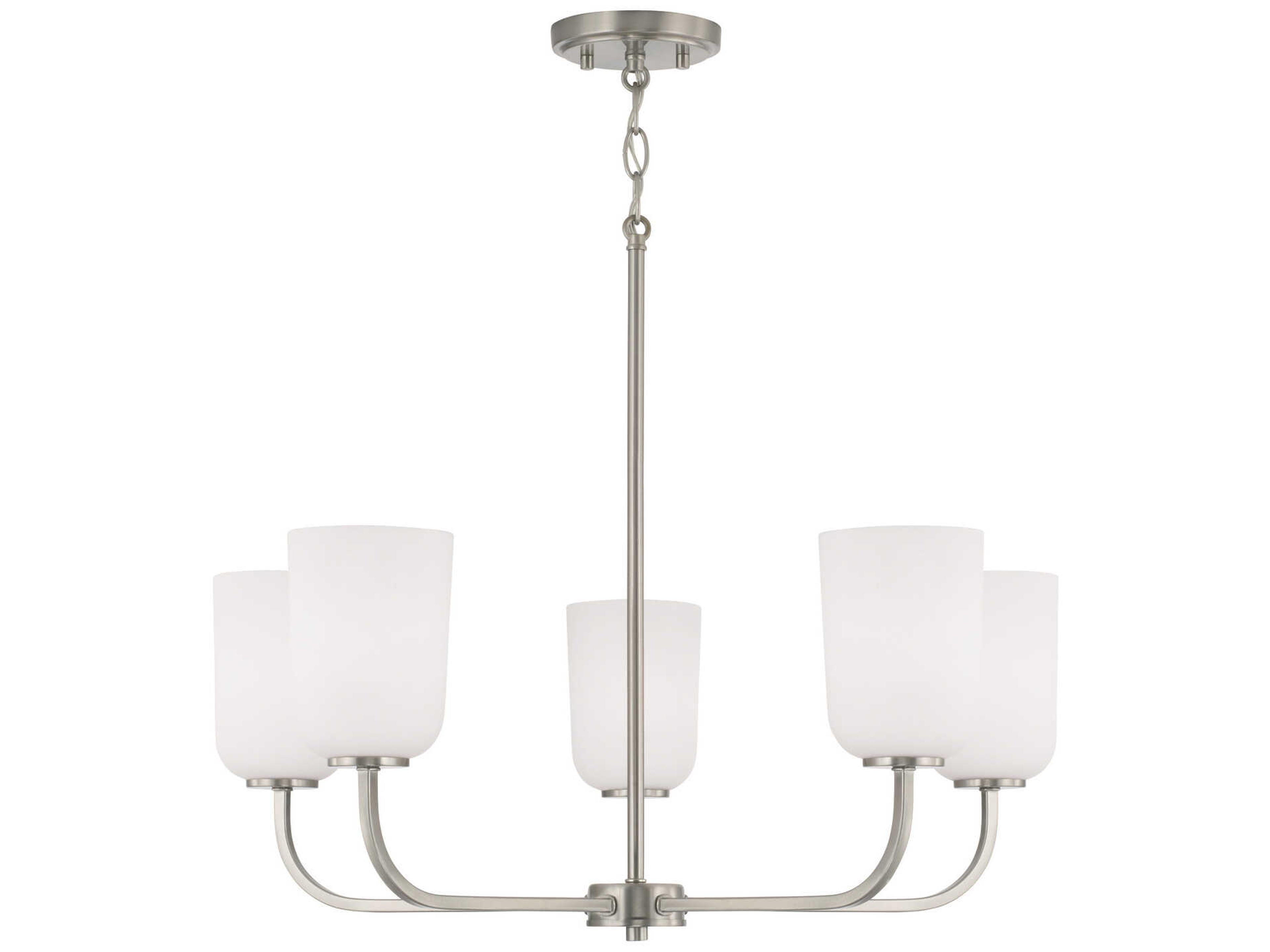 Lawson 5-Light Brushed Nickel Glass Chandelier