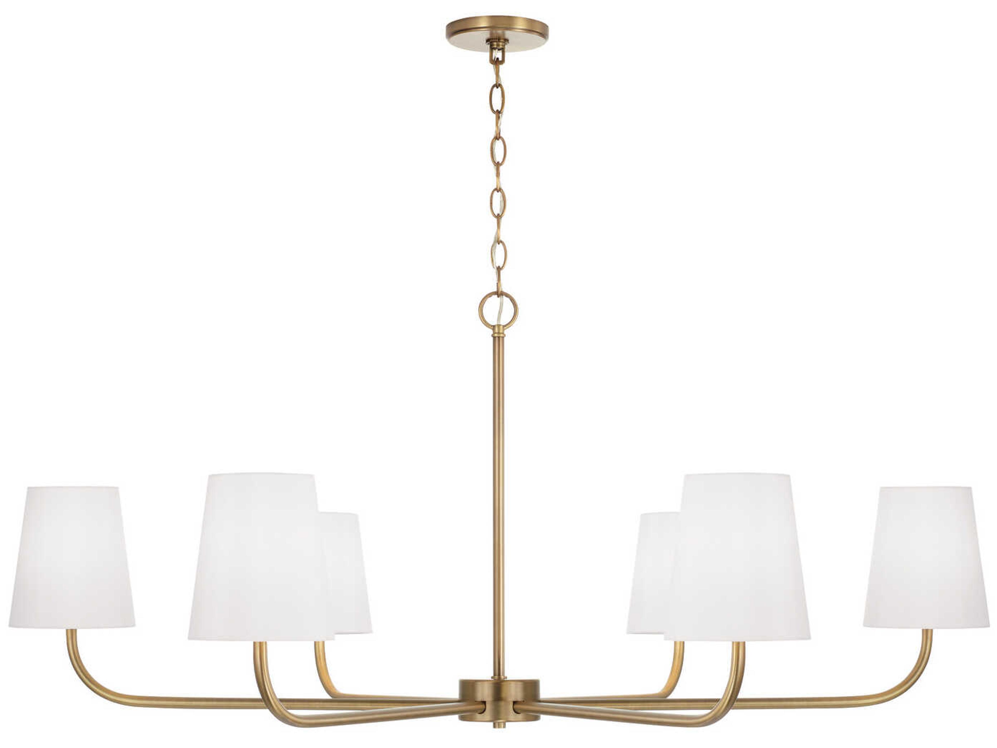 Brody 6-Light Aged Brass Empire Chandelier
