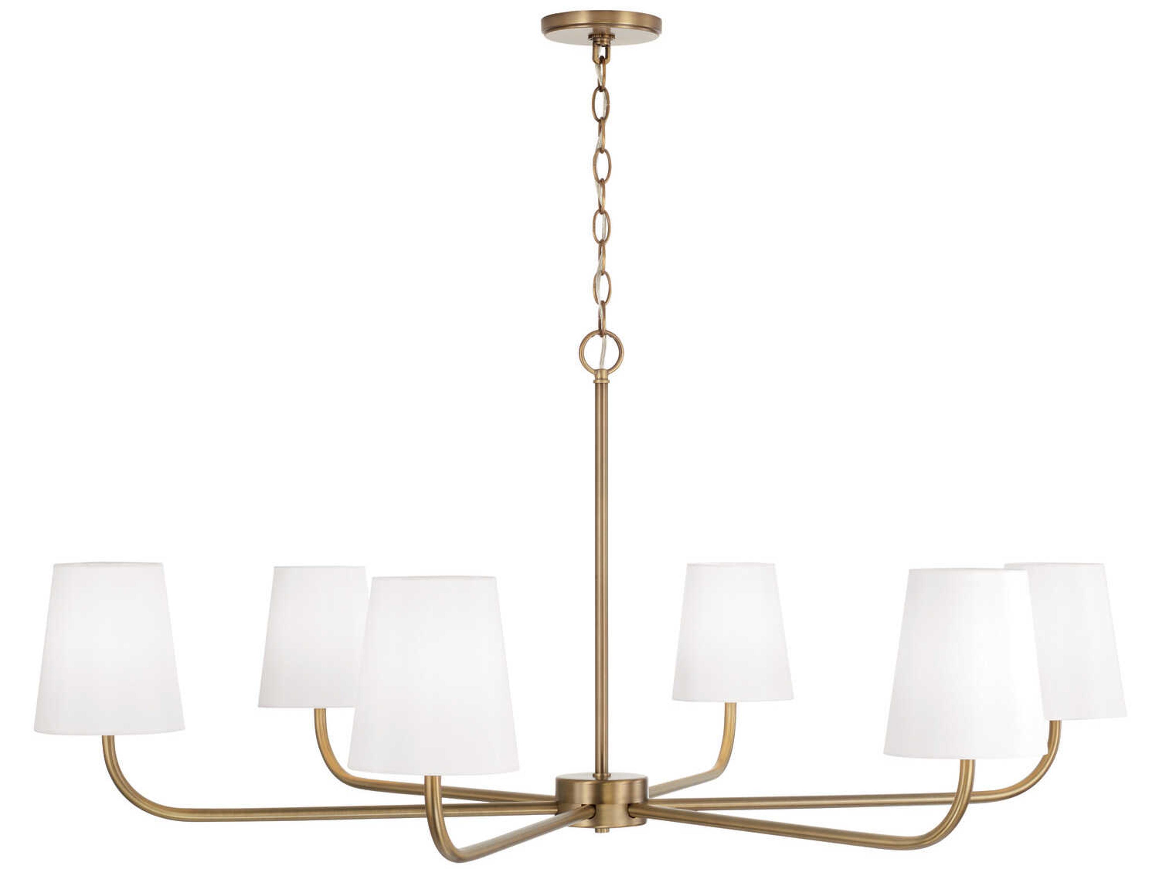Capital Lighting Brody 6-Light Aged Brass Empire Chandelier