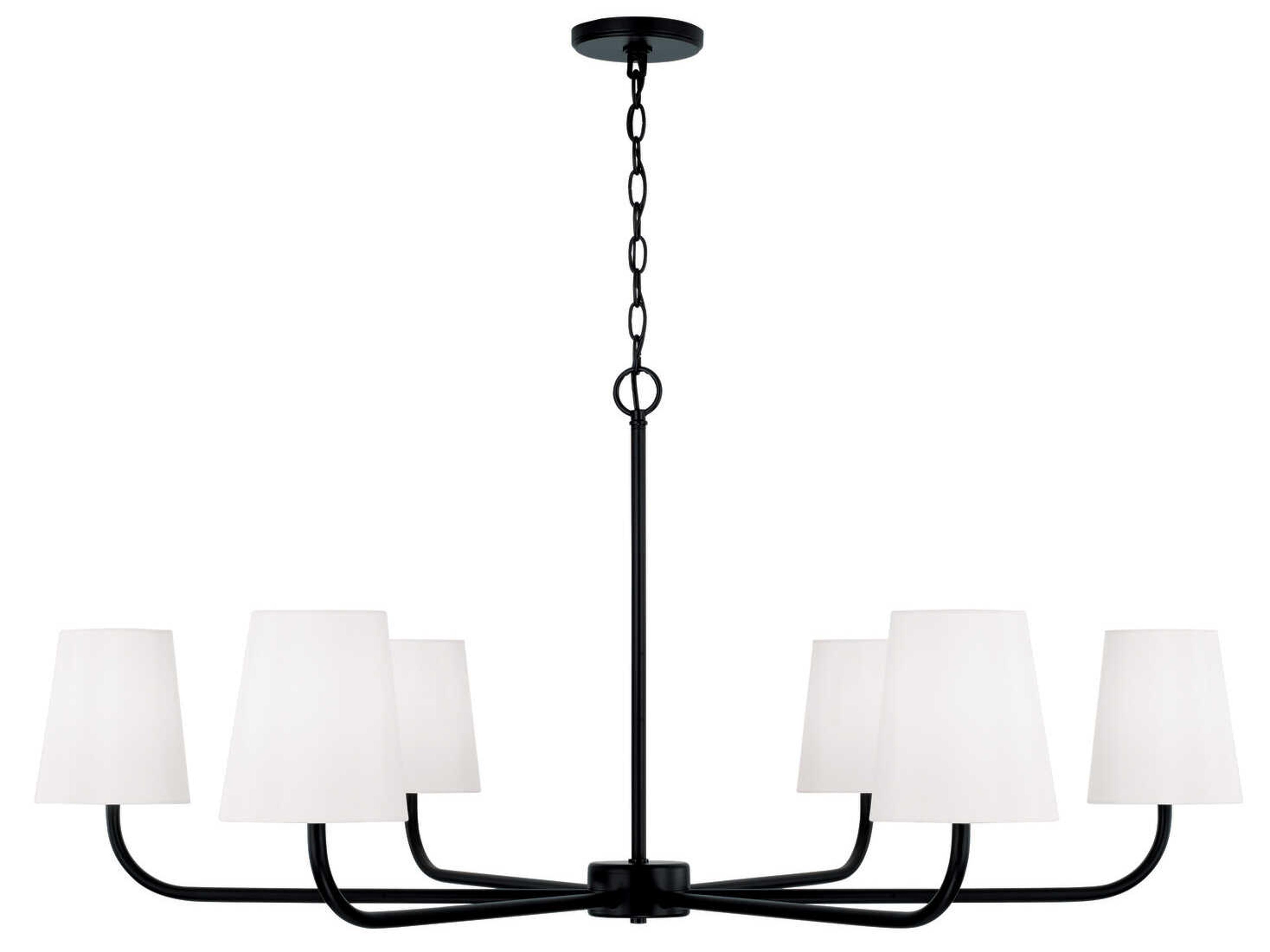 Brody 6-Light Matte Black Empire Chandelier