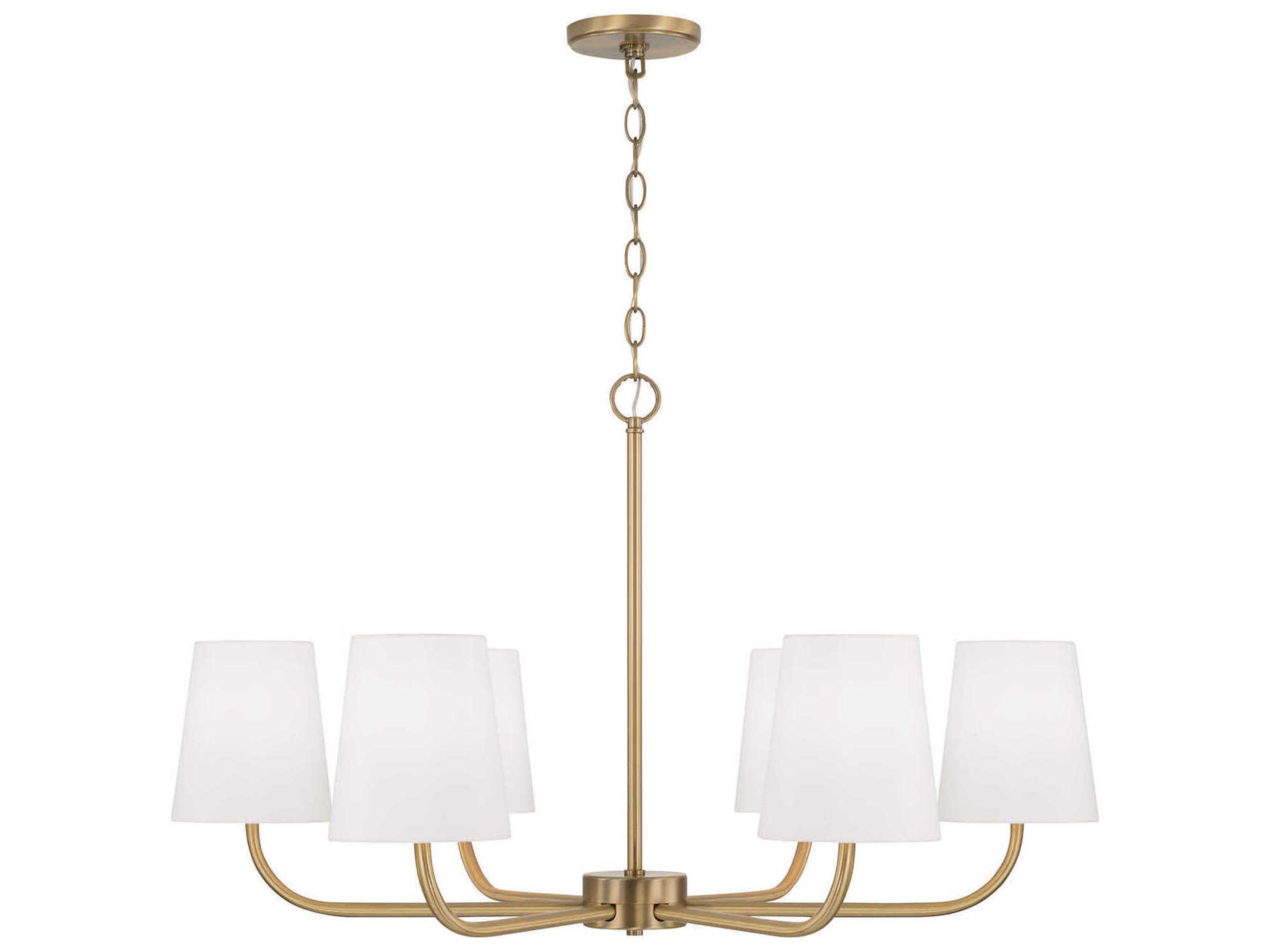 Brody 6-Light Aged Brass Empire Chandelier
