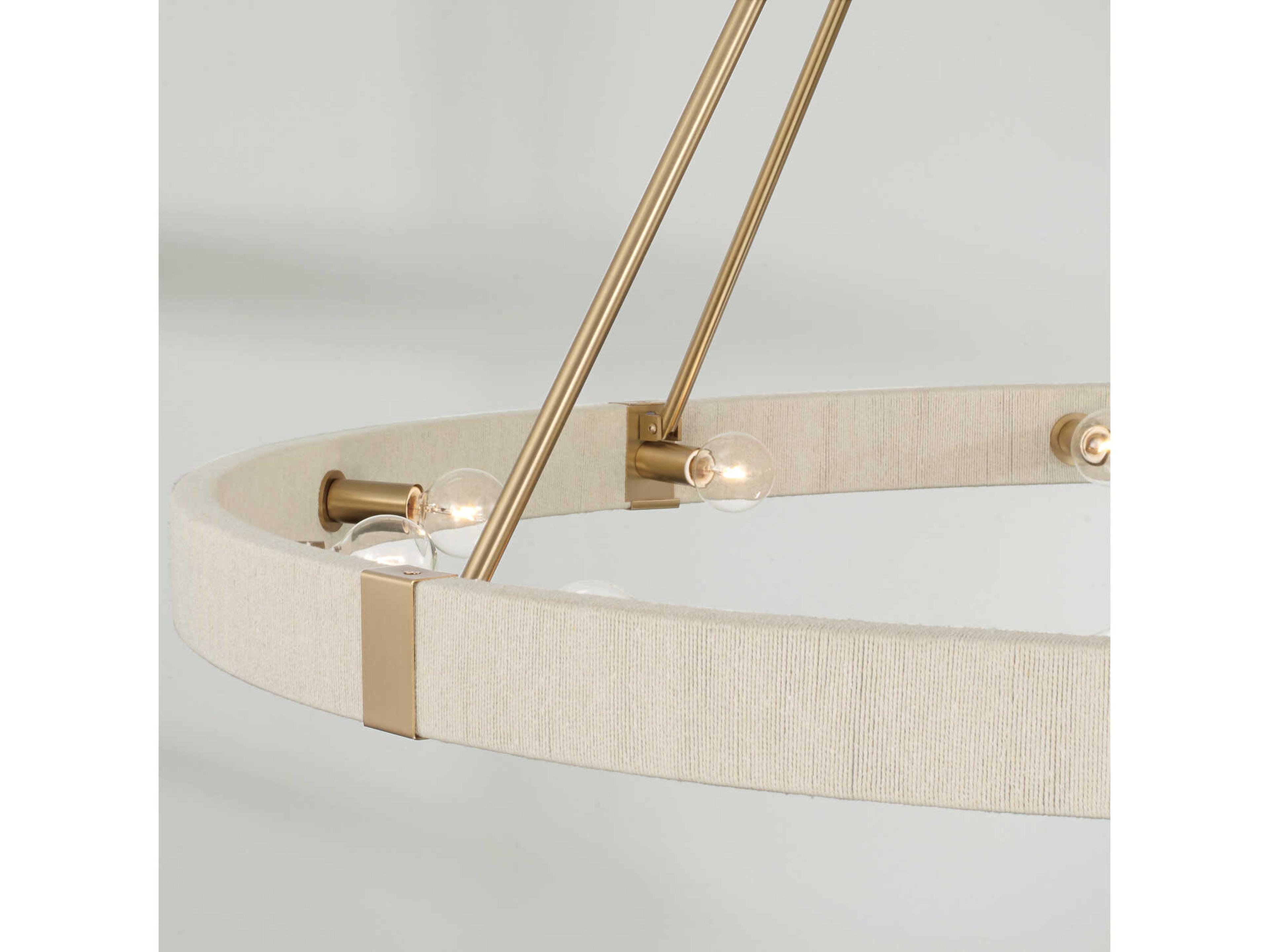 Capital Lighting Delaney 12-Light Matte Brass Candelabra Round Chandelier