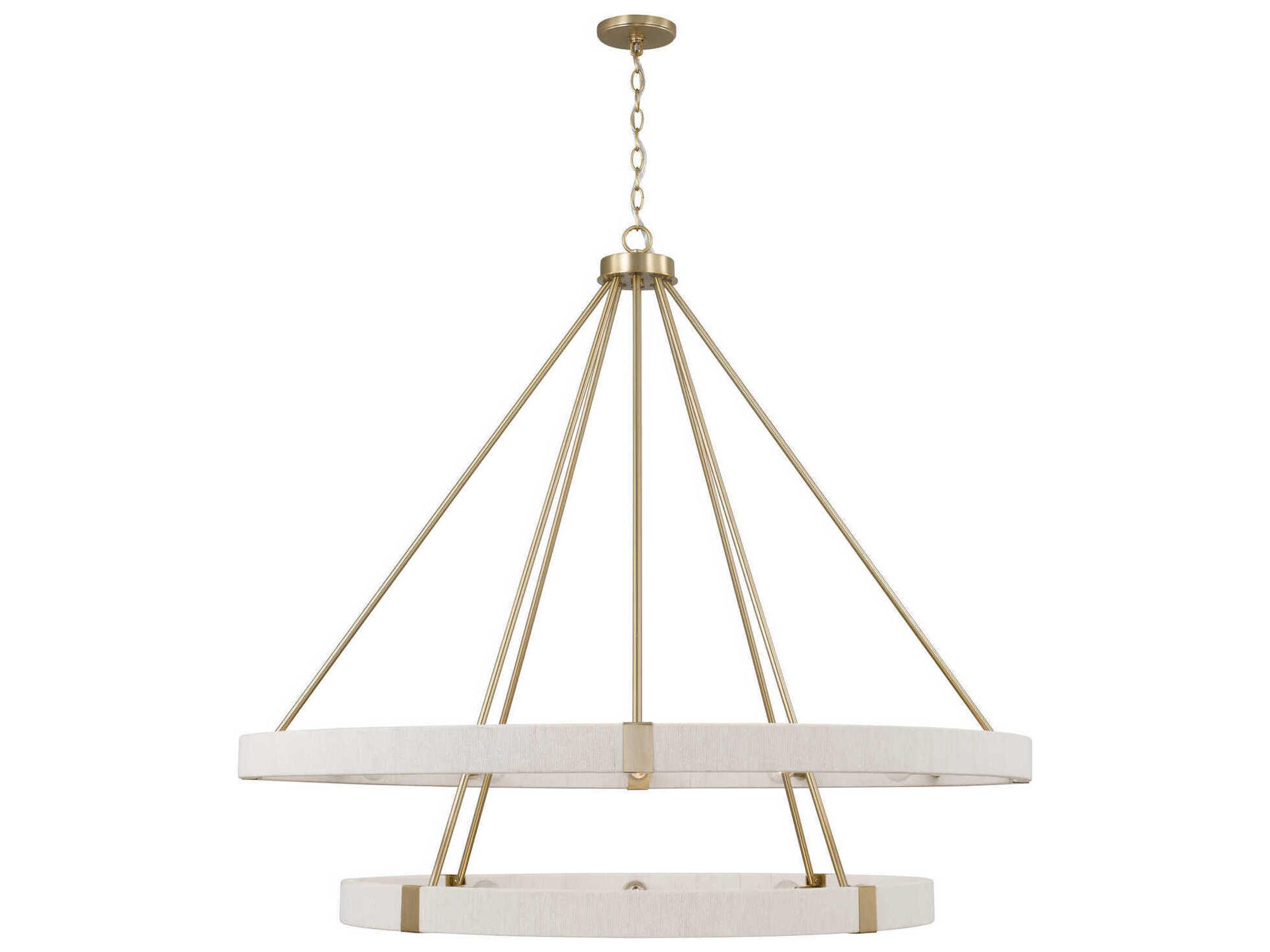 Delaney 20-Light Matte Brass Round Chandelier