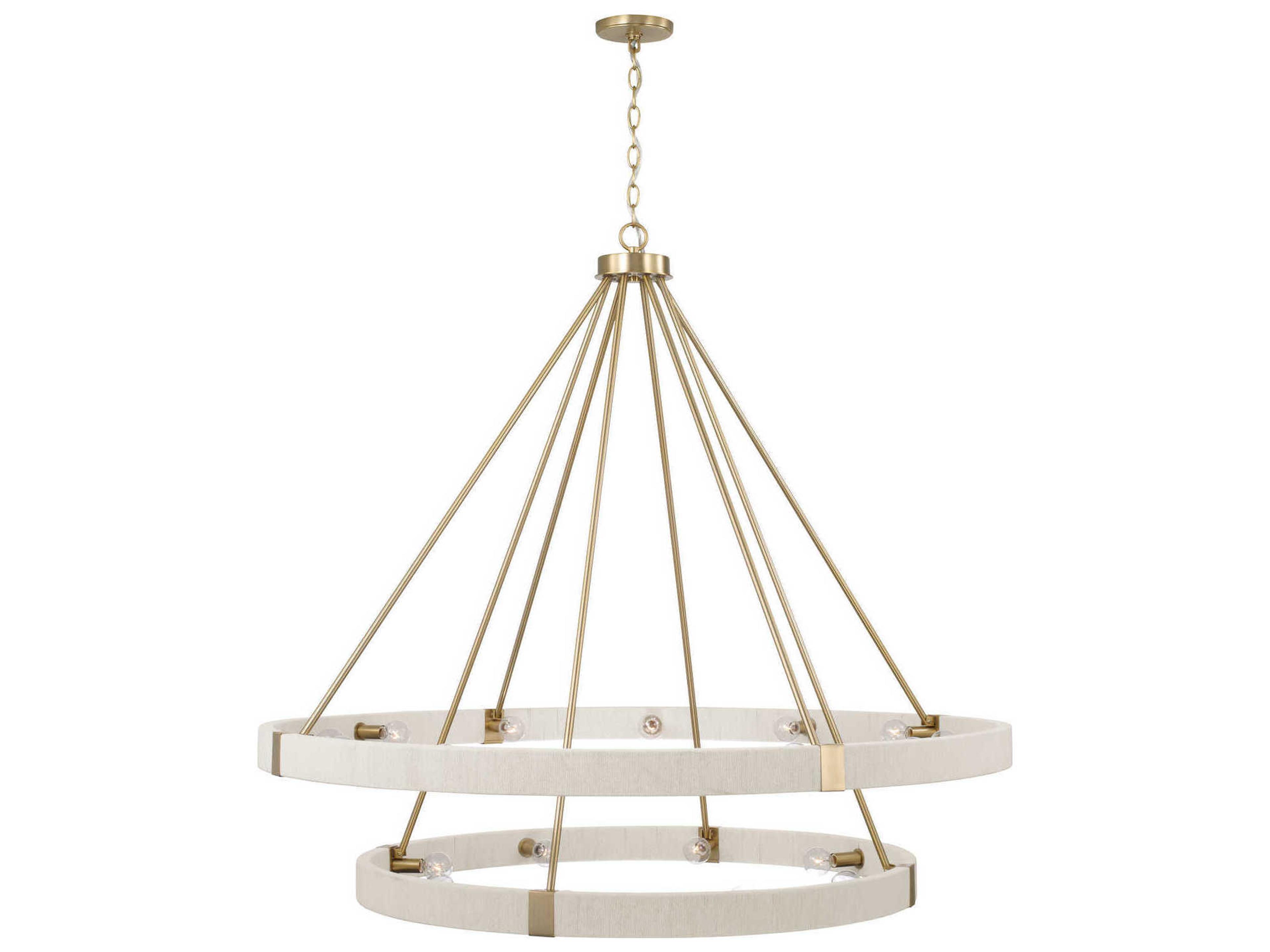 Capital Lighting Delaney 20-Light Matte Brass Round Chandelier