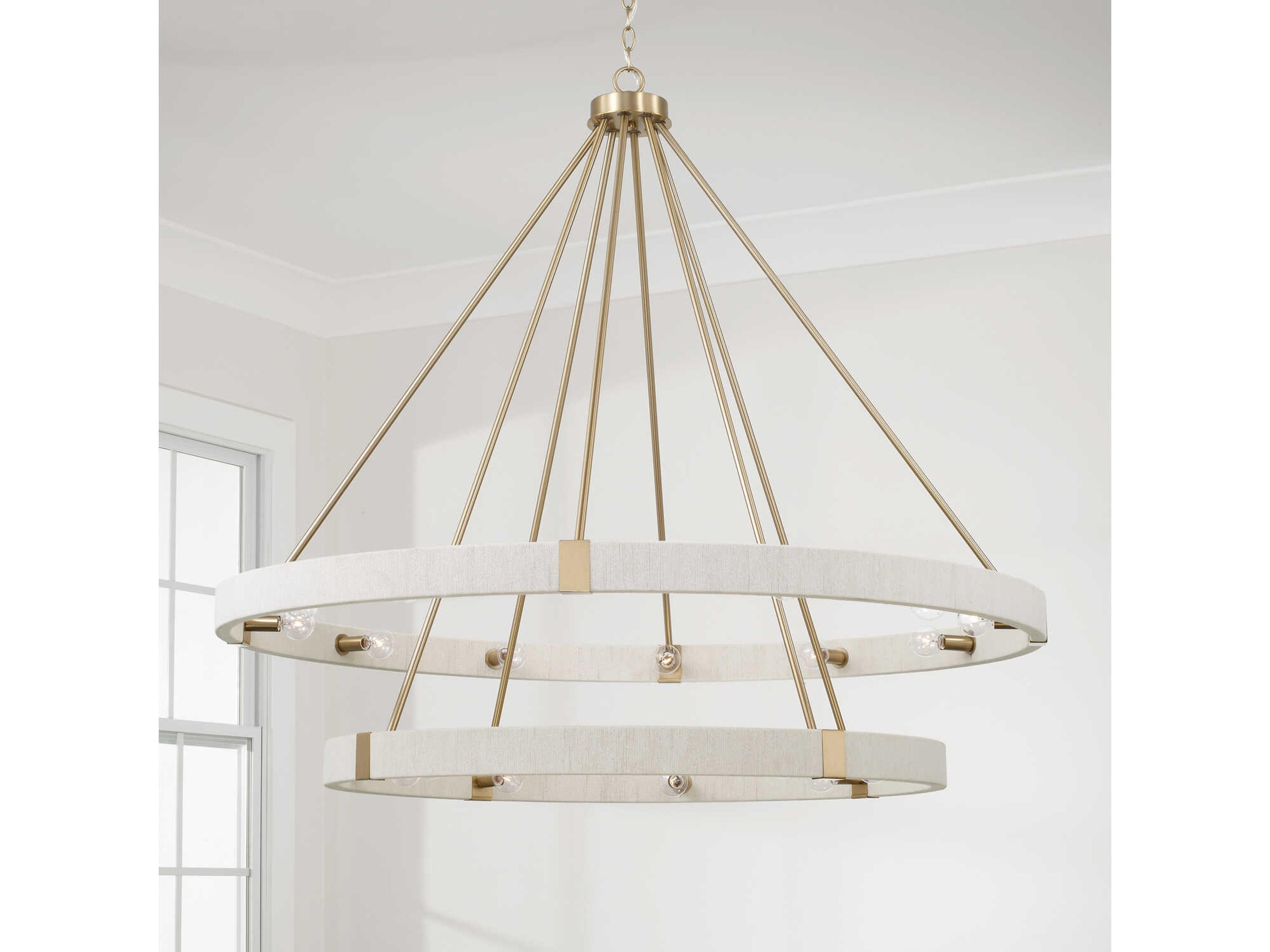 Capital Lighting Delaney 20-Light Matte Brass Round Chandelier