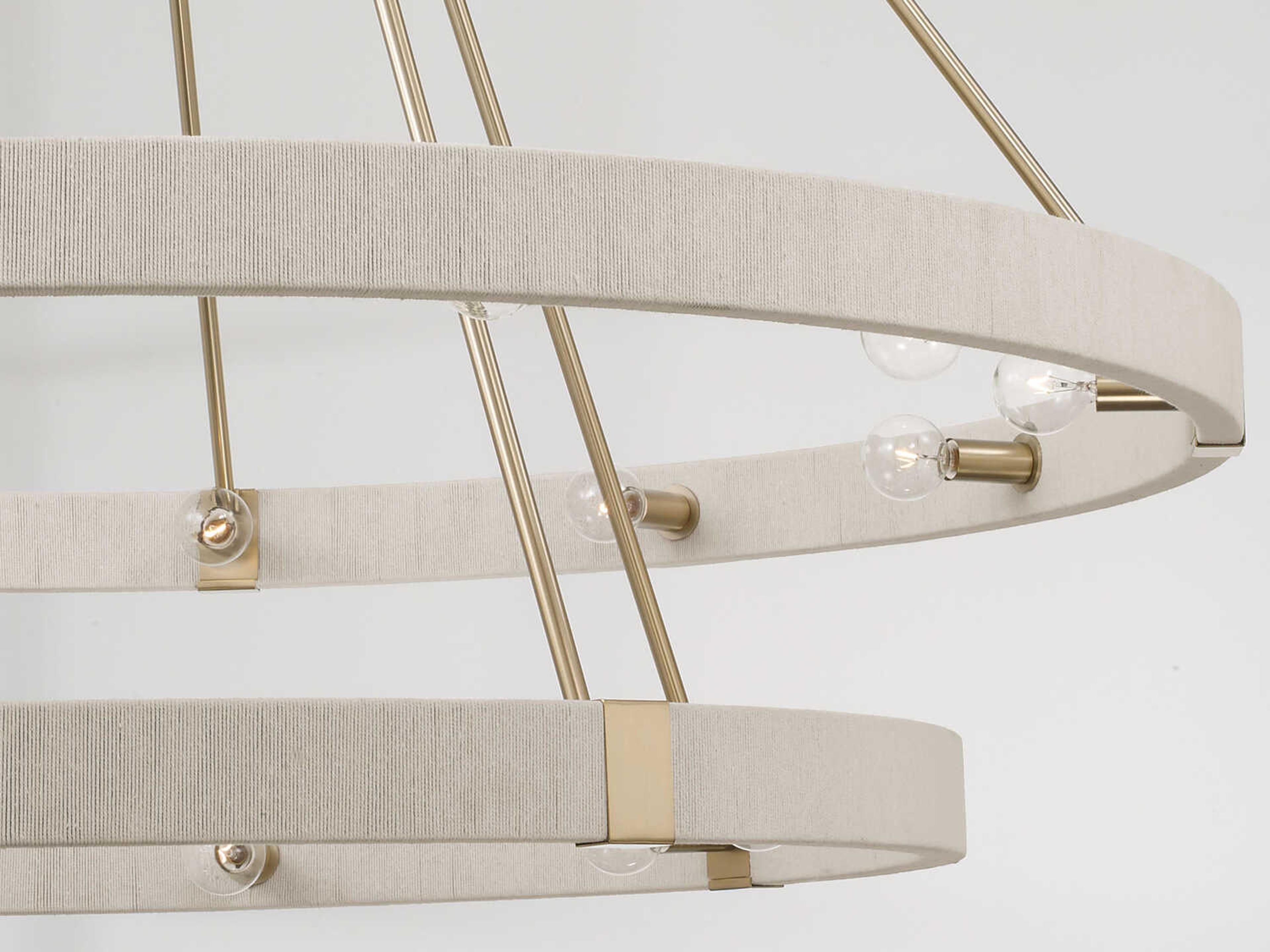 Capital Lighting Delaney 20-Light Matte Brass Round Chandelier