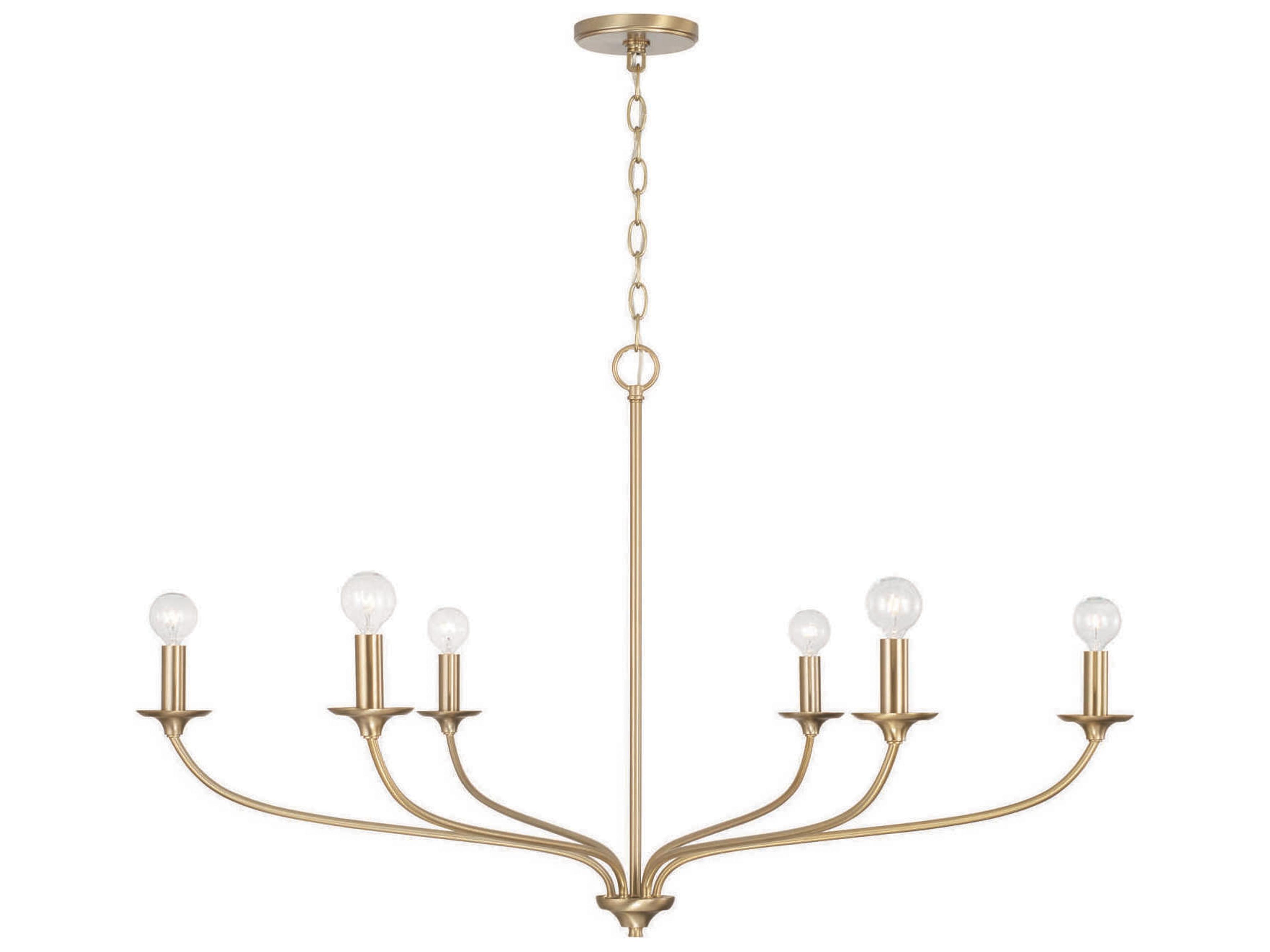 Dolan 6-Light Matte Brass Candelabra Chandelier