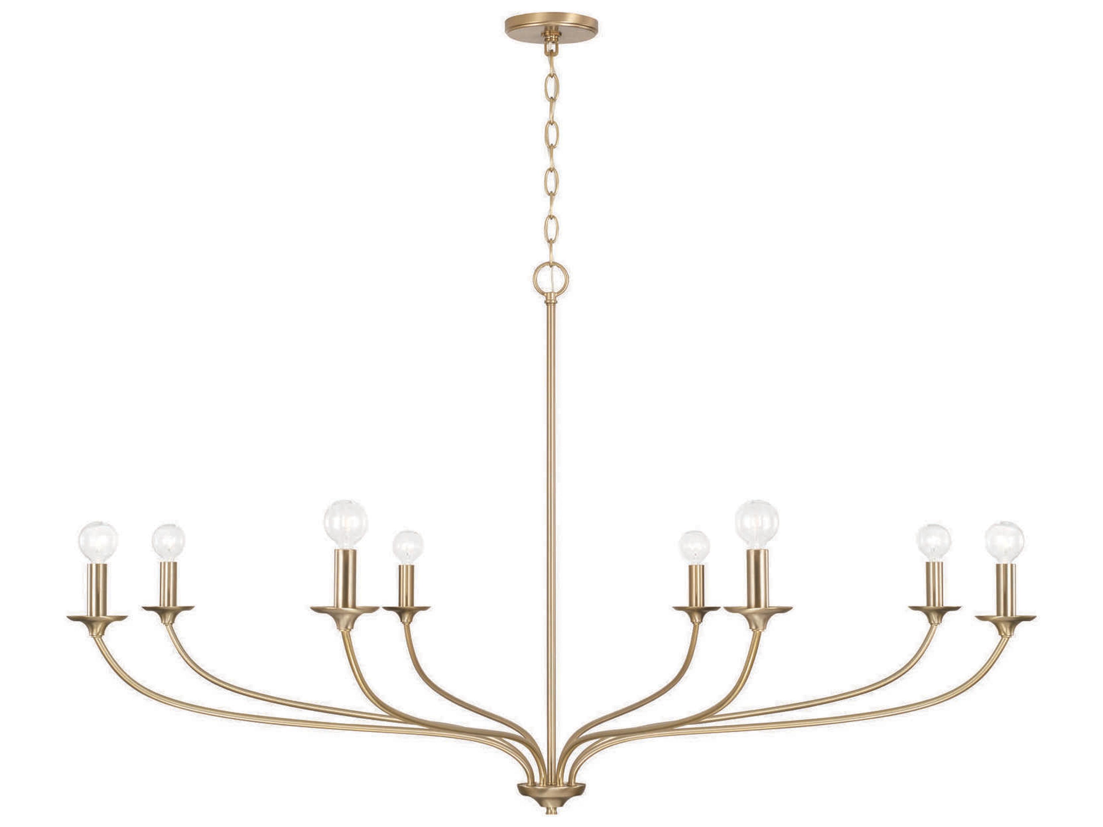 Dolan 8-Light Matte Brass Candelabra Chandelier