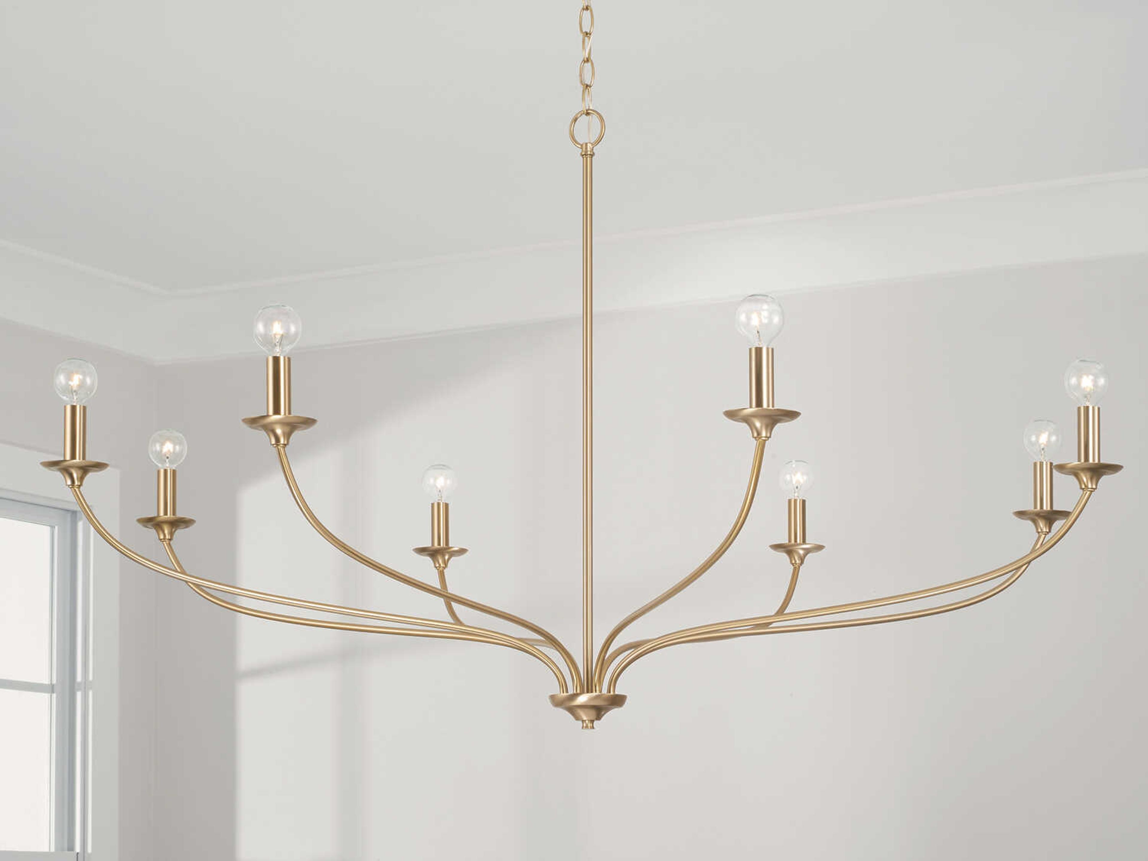 Capital Lighting Dolan 8-Light Matte Brass Candelabra Chandelier