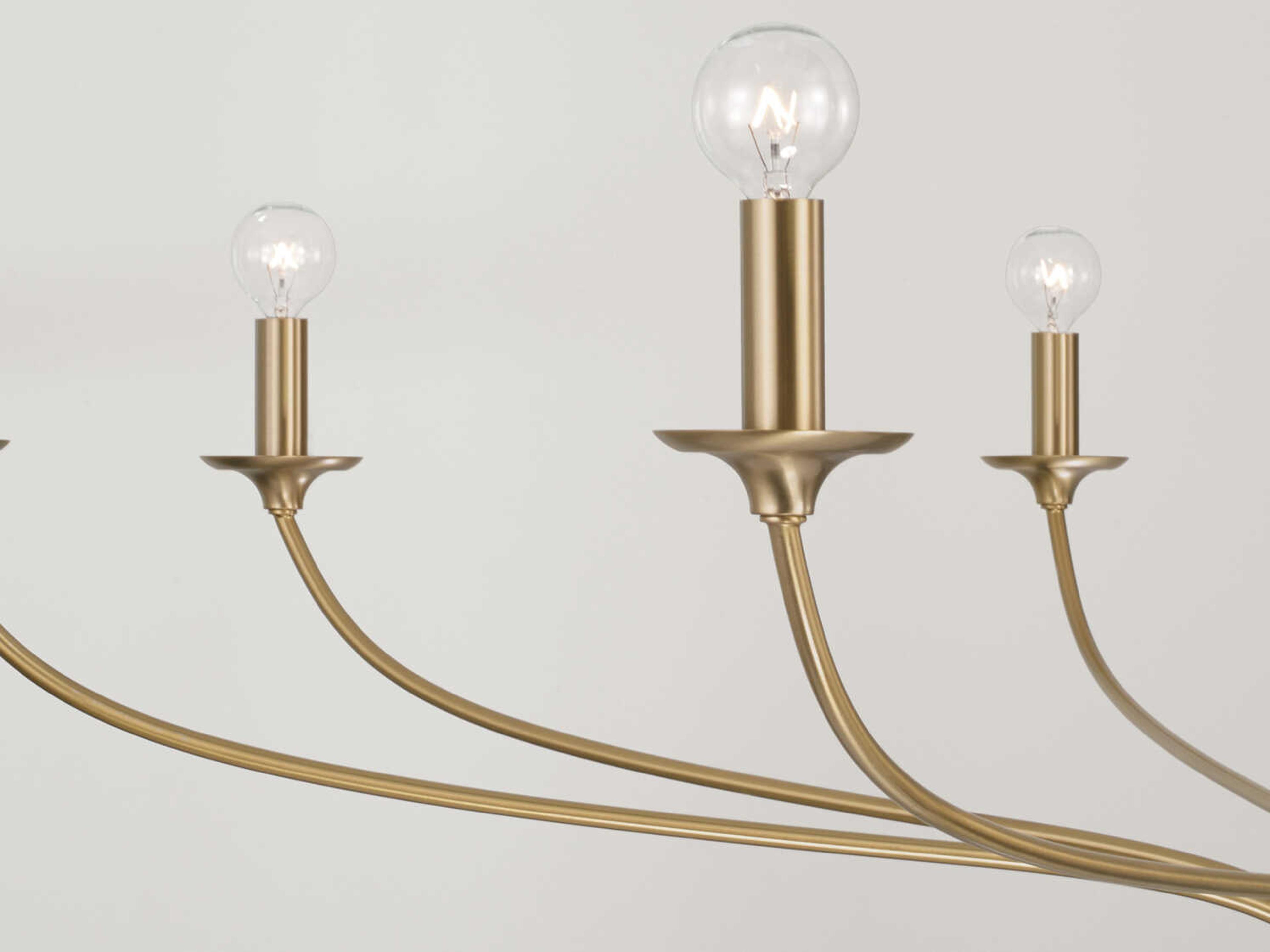 Capital Lighting Dolan 8-Light Matte Brass Candelabra Chandelier