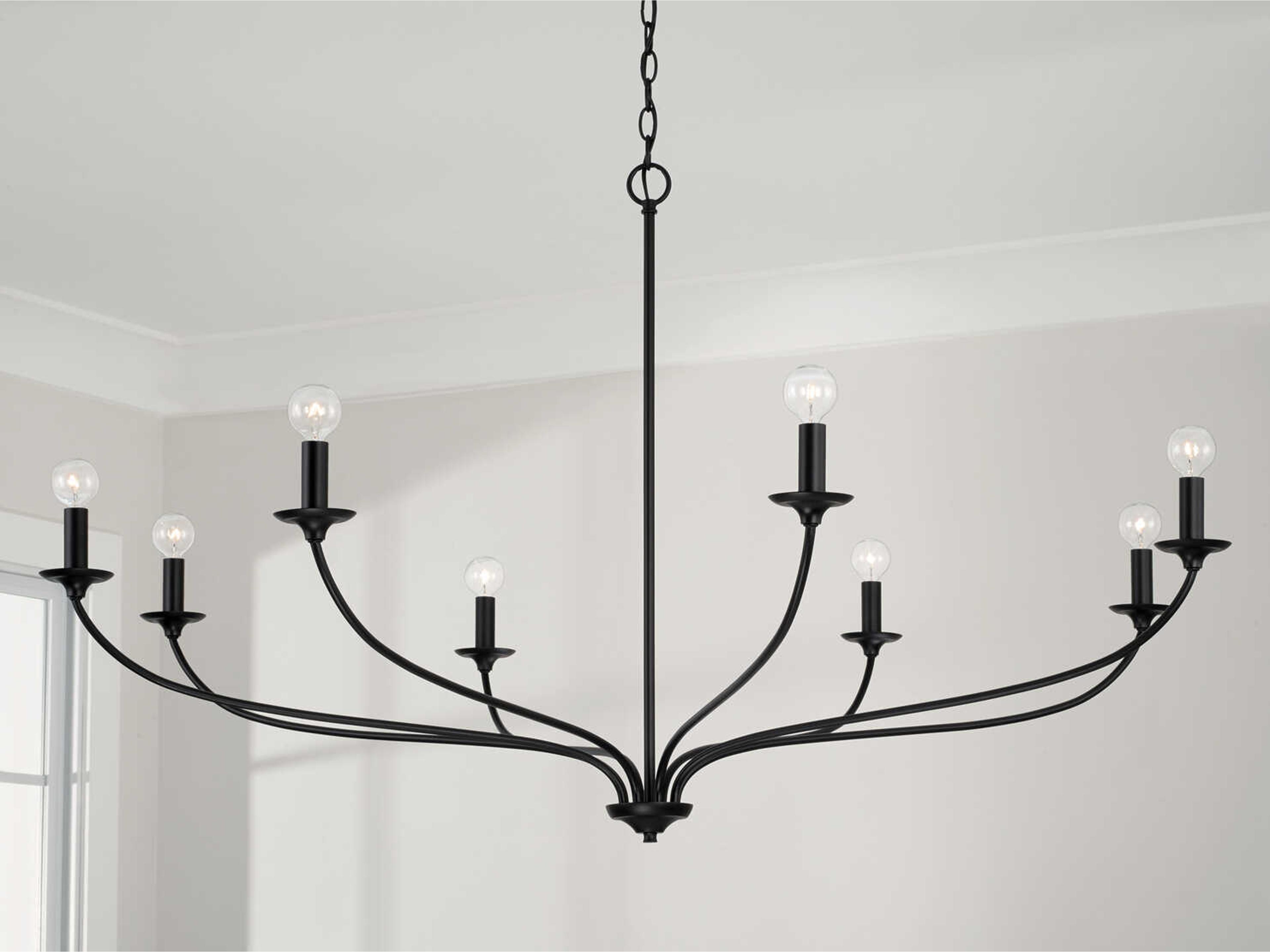Capital Lighting Dolan 8-Light Matte Black Candelabra Chandelier