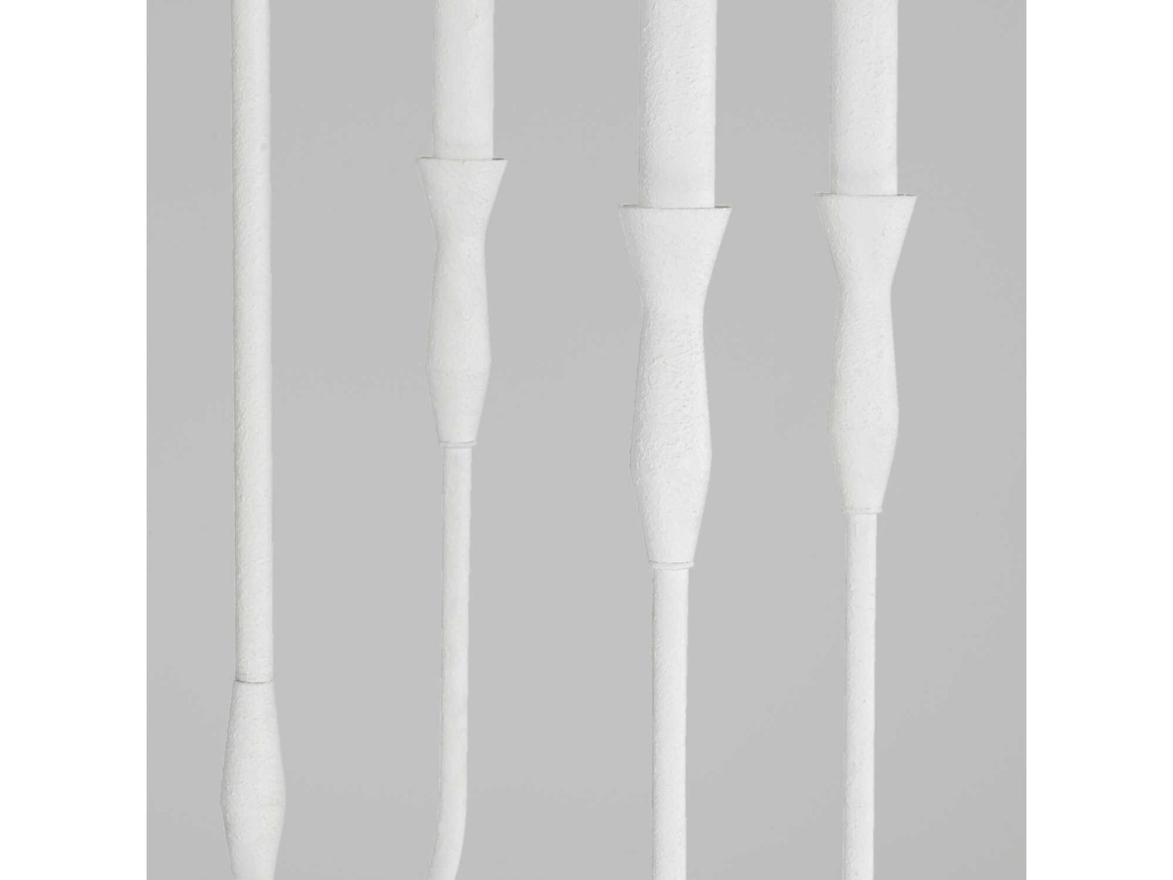 Capital Lighting Paloma 6-Light Textured White Candelabra Chandelier