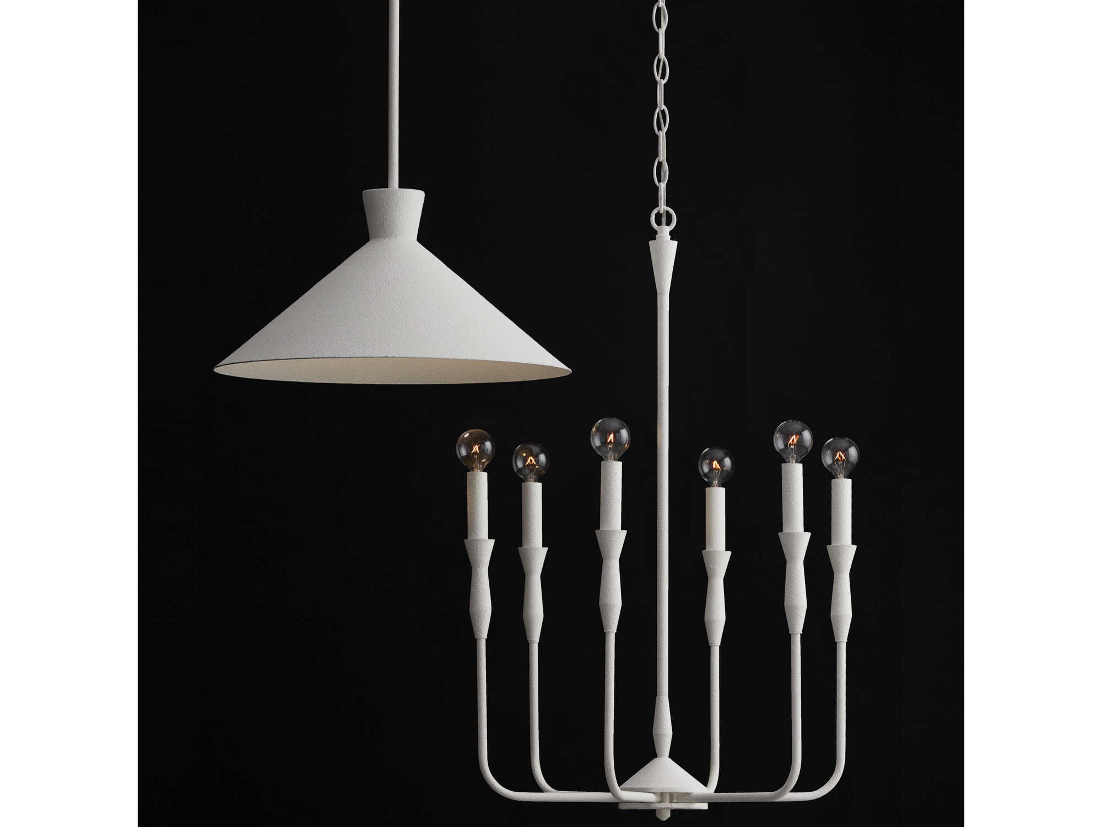 Capital Lighting Paloma 6-Light Textured White Candelabra Chandelier