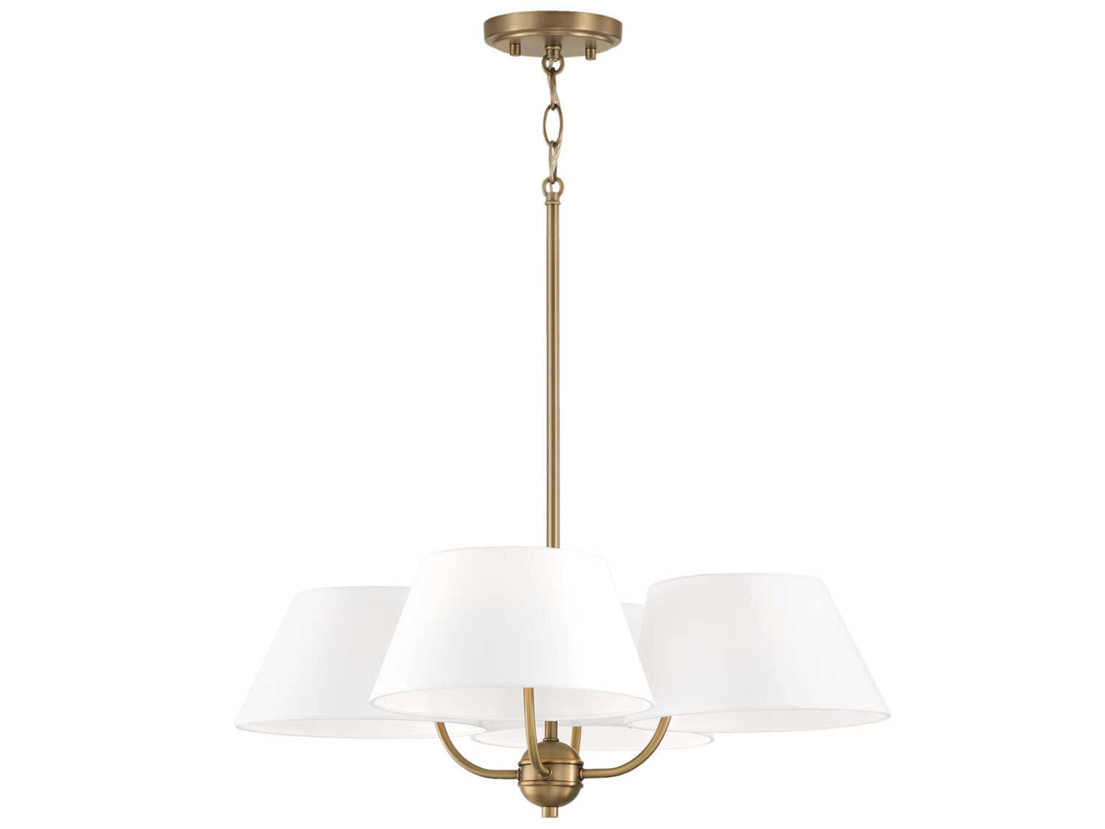Welsley 4-Light Aged Brass Candelabra Chandelier