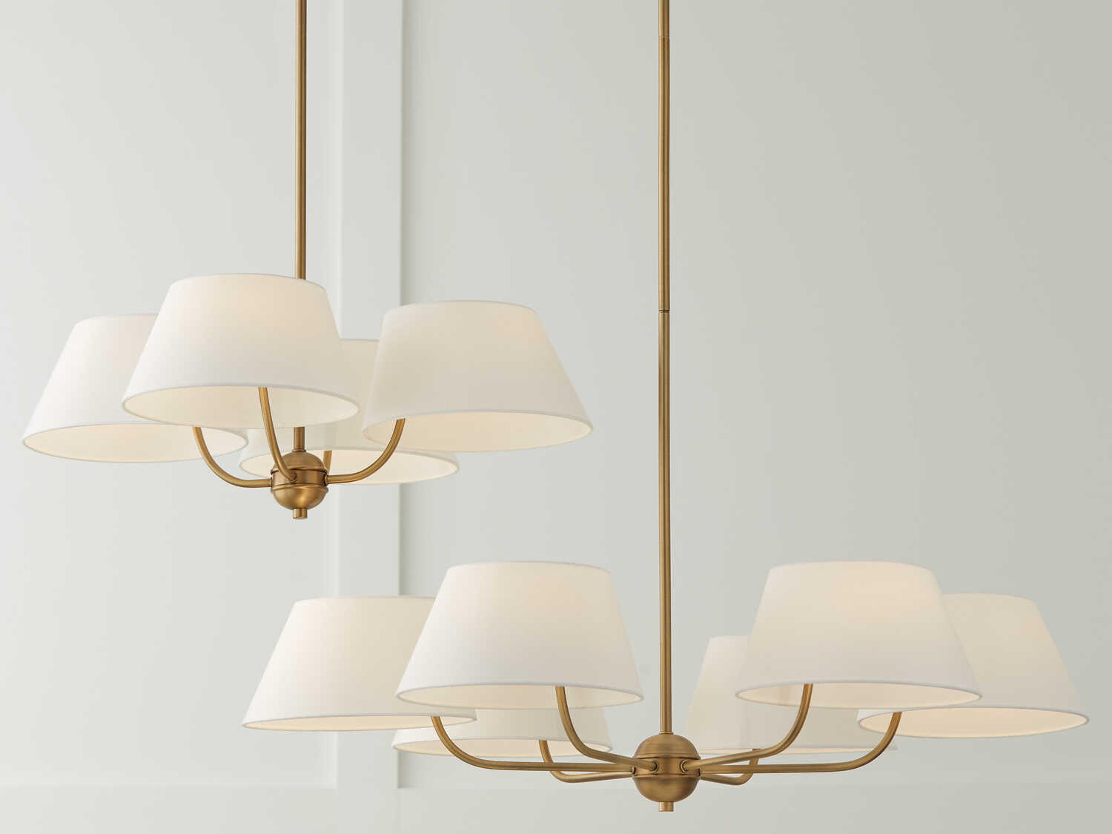 Capital Lighting Welsley 4-Light Aged Brass Candelabra Chandelier