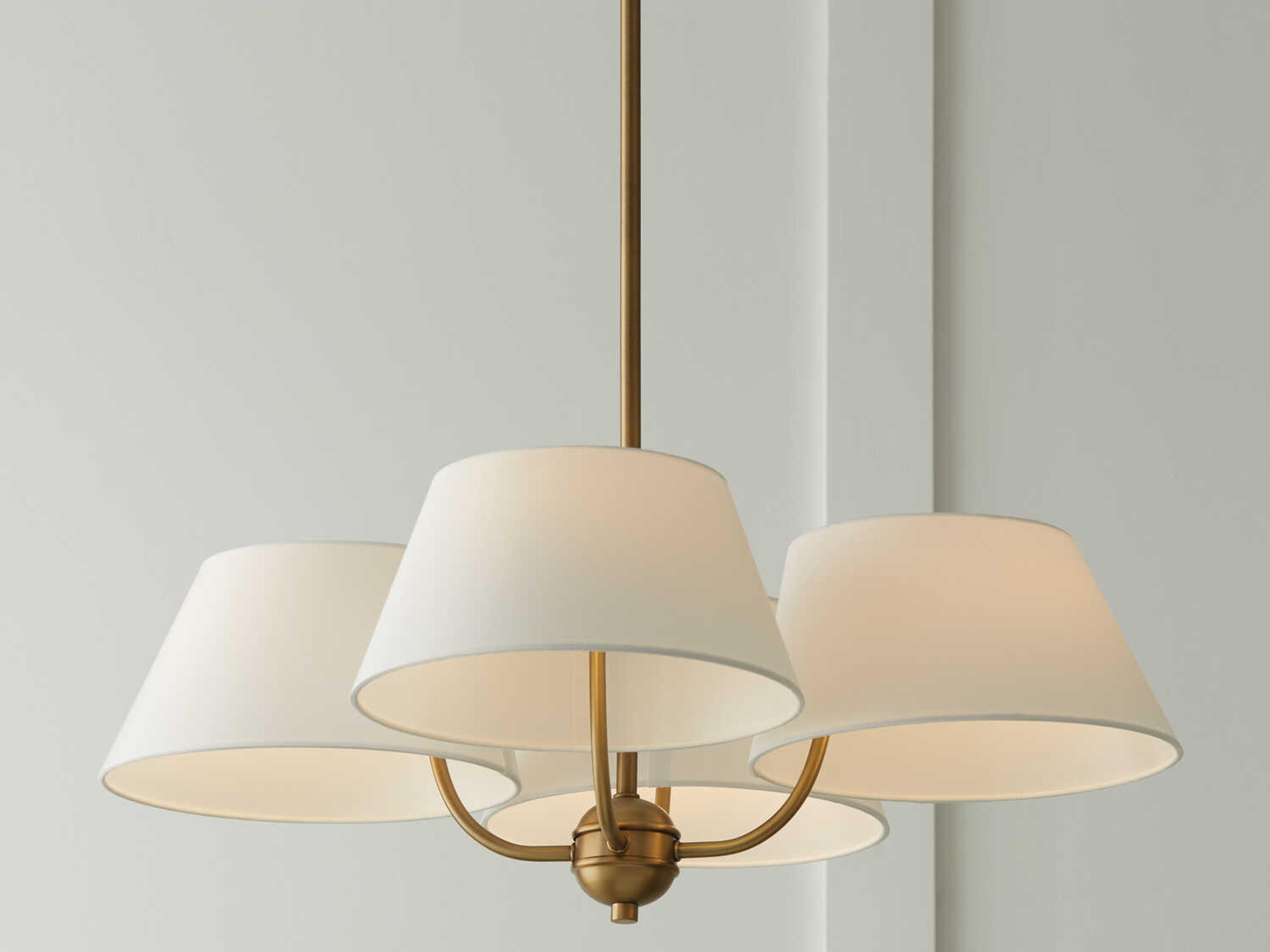 Capital Lighting Welsley 4-Light Aged Brass Candelabra Chandelier