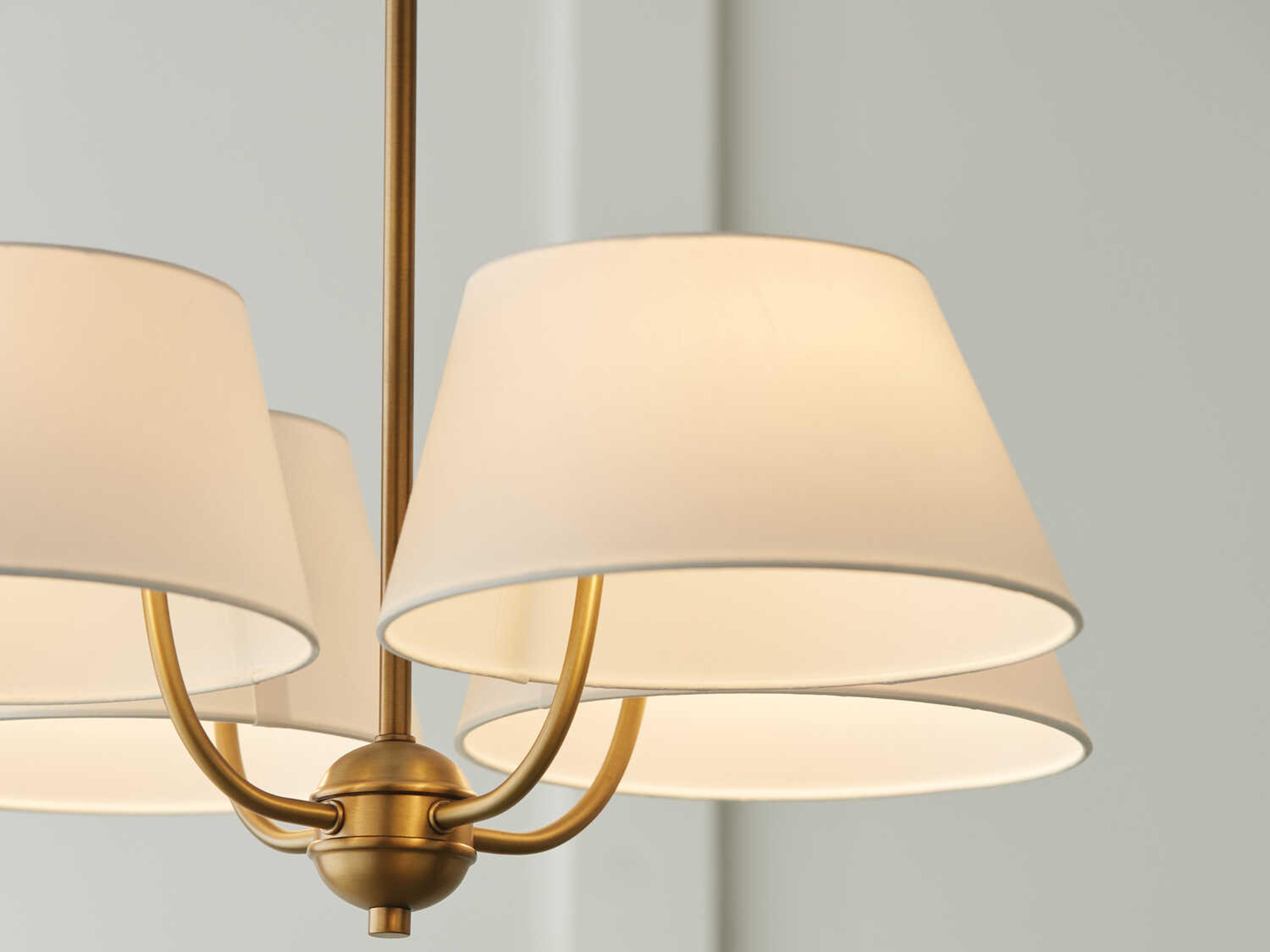 Capital Lighting Welsley 4-Light Aged Brass Candelabra Chandelier