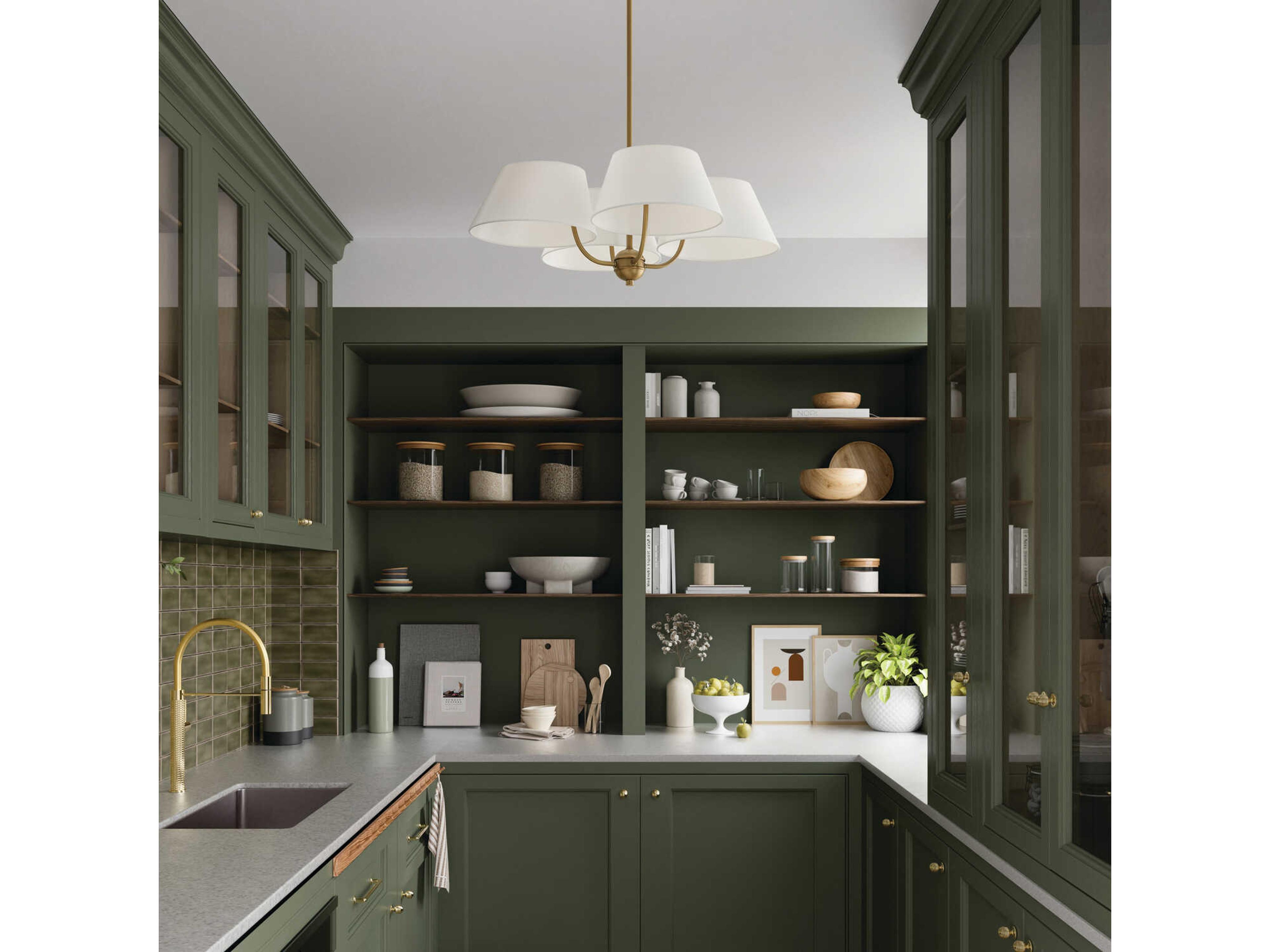 Capital Lighting Welsley 4-Light Aged Brass Candelabra Chandelier