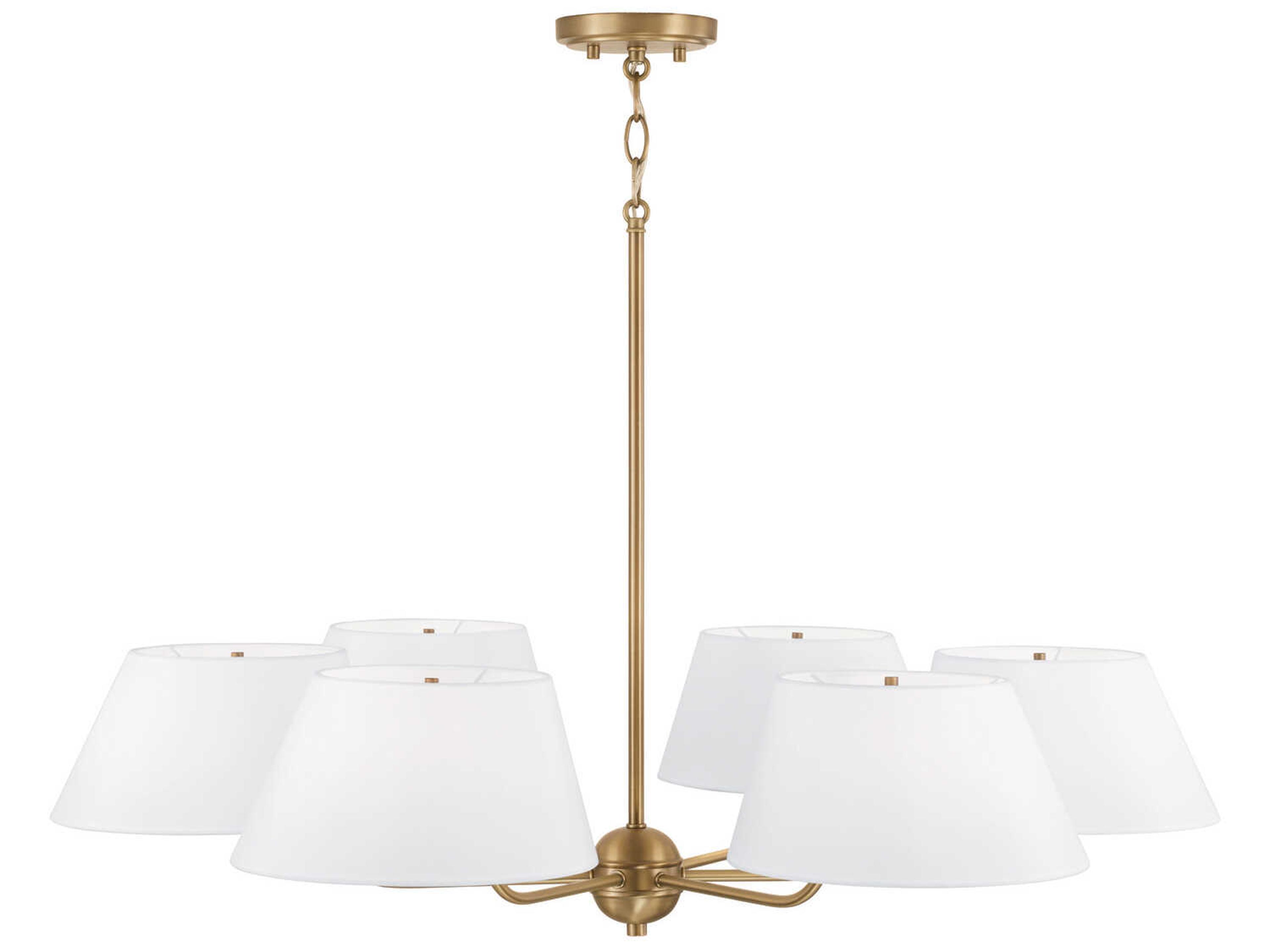 Capital Lighting Welsley 6-Light Aged Brass Empire Chandelier