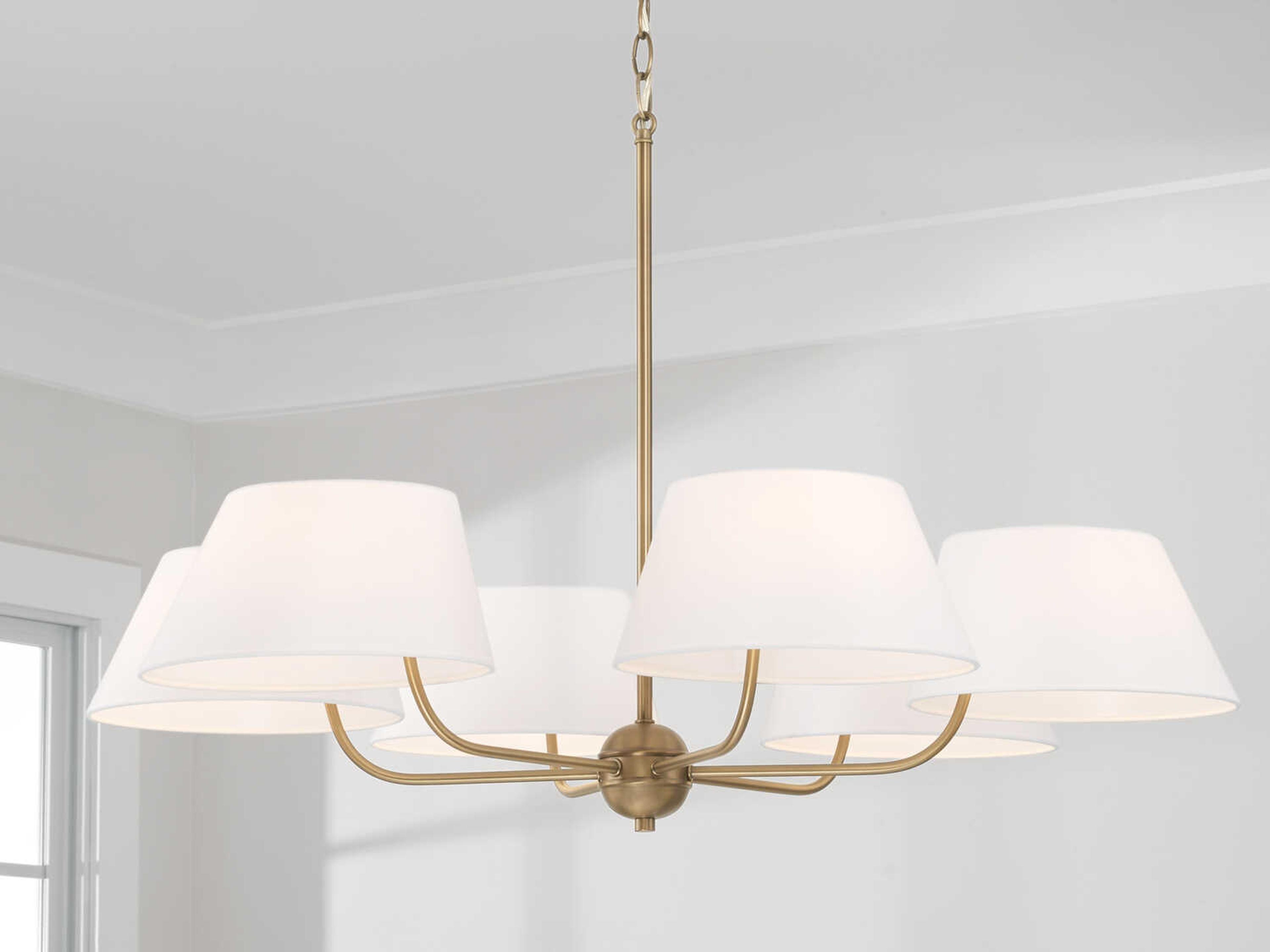 Capital Lighting Welsley 6-Light Aged Brass Empire Chandelier