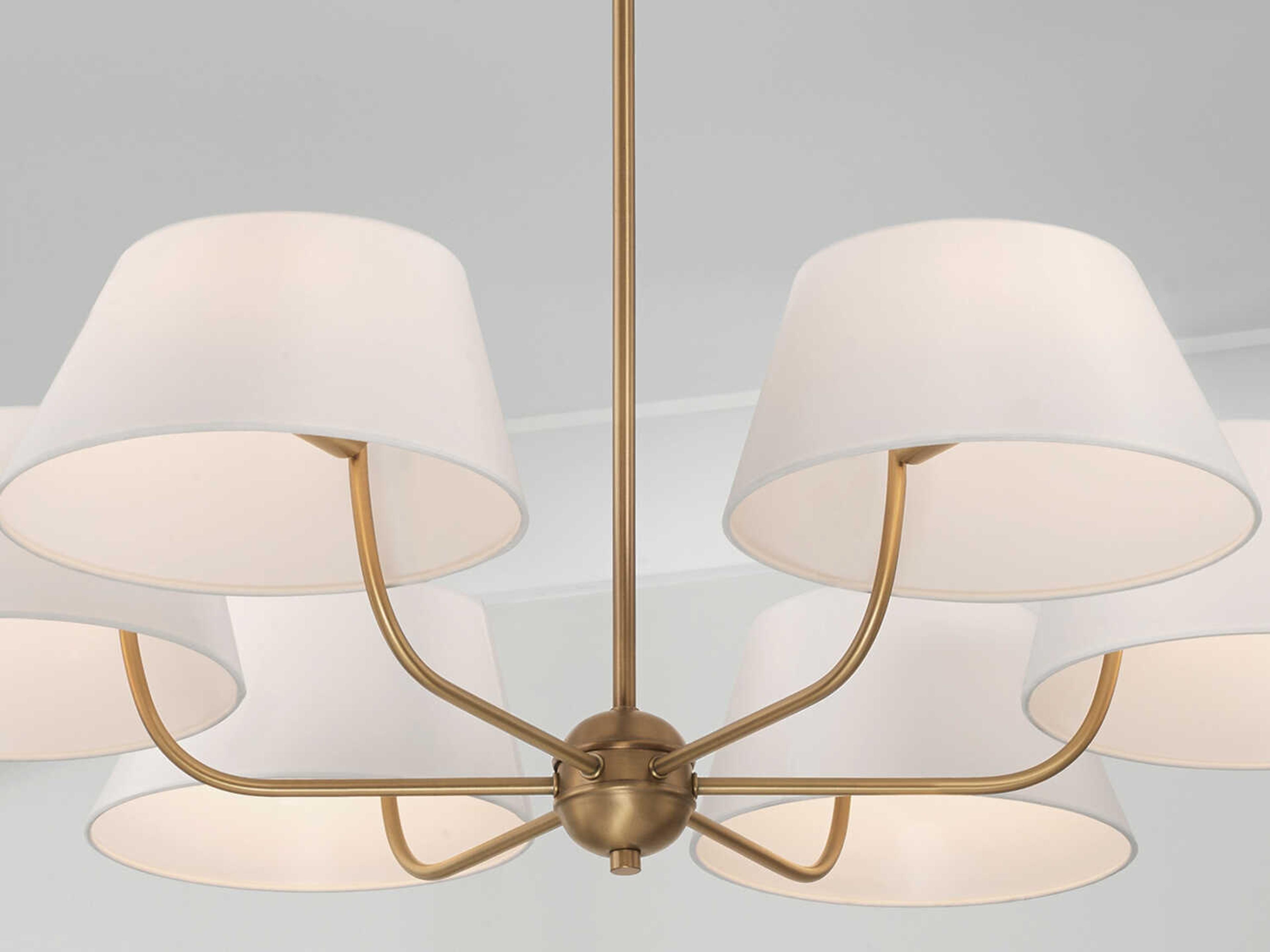 Capital Lighting Welsley 6-Light Aged Brass Empire Chandelier