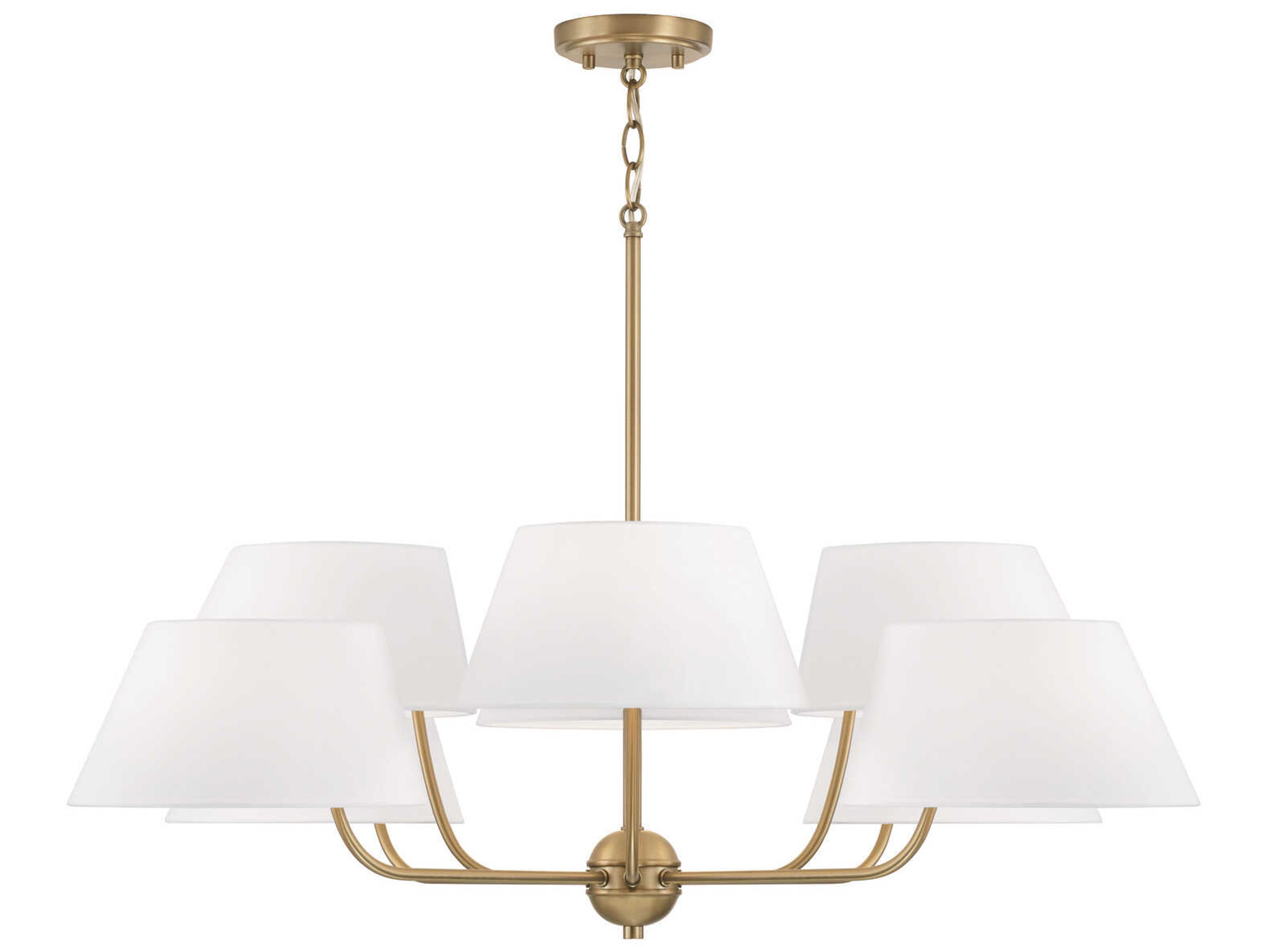 Welsley 8-Light Aged Brass Empire Chandelier