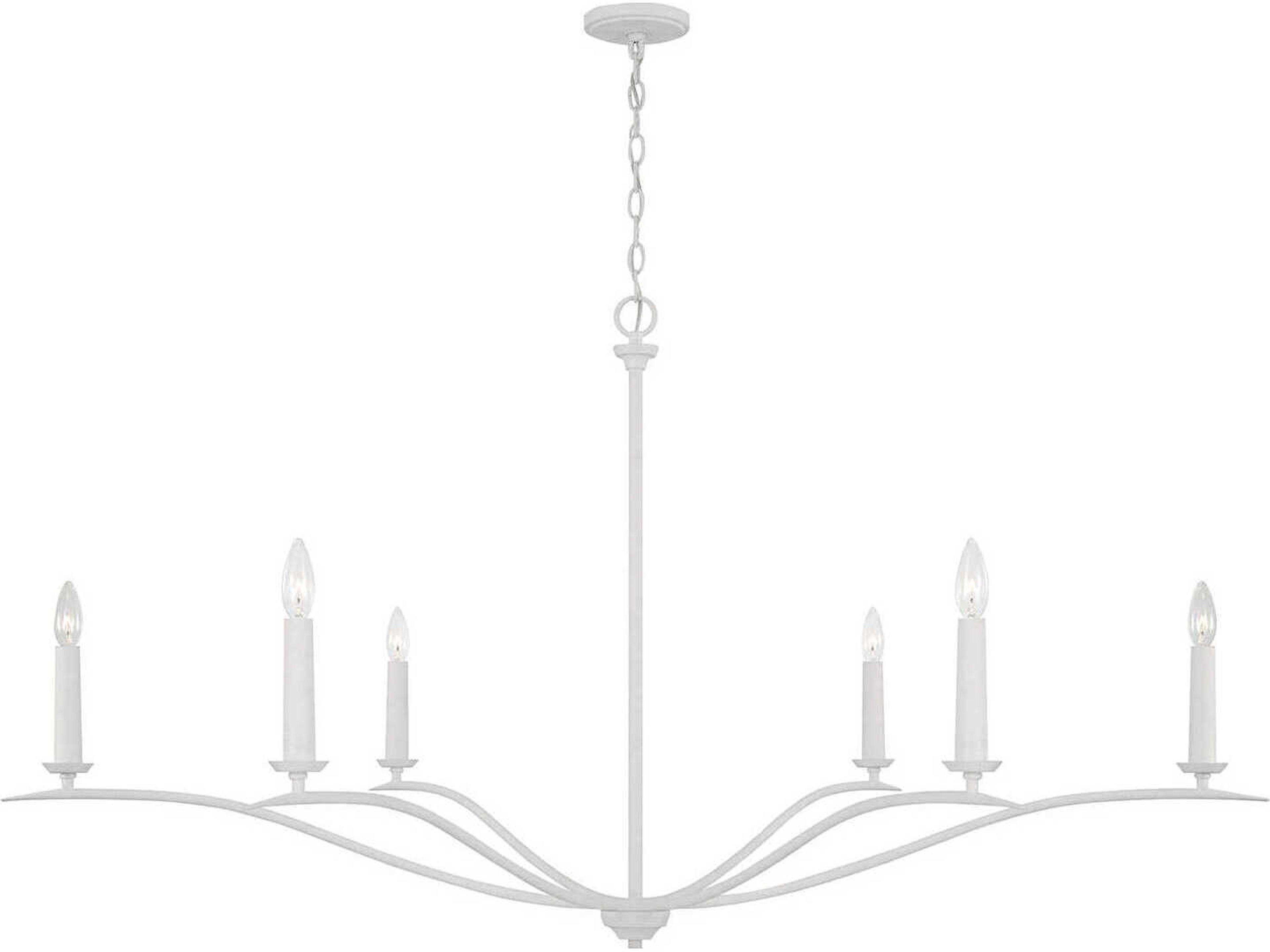 Grady 6-Light Textured White Candelabra Chandelier