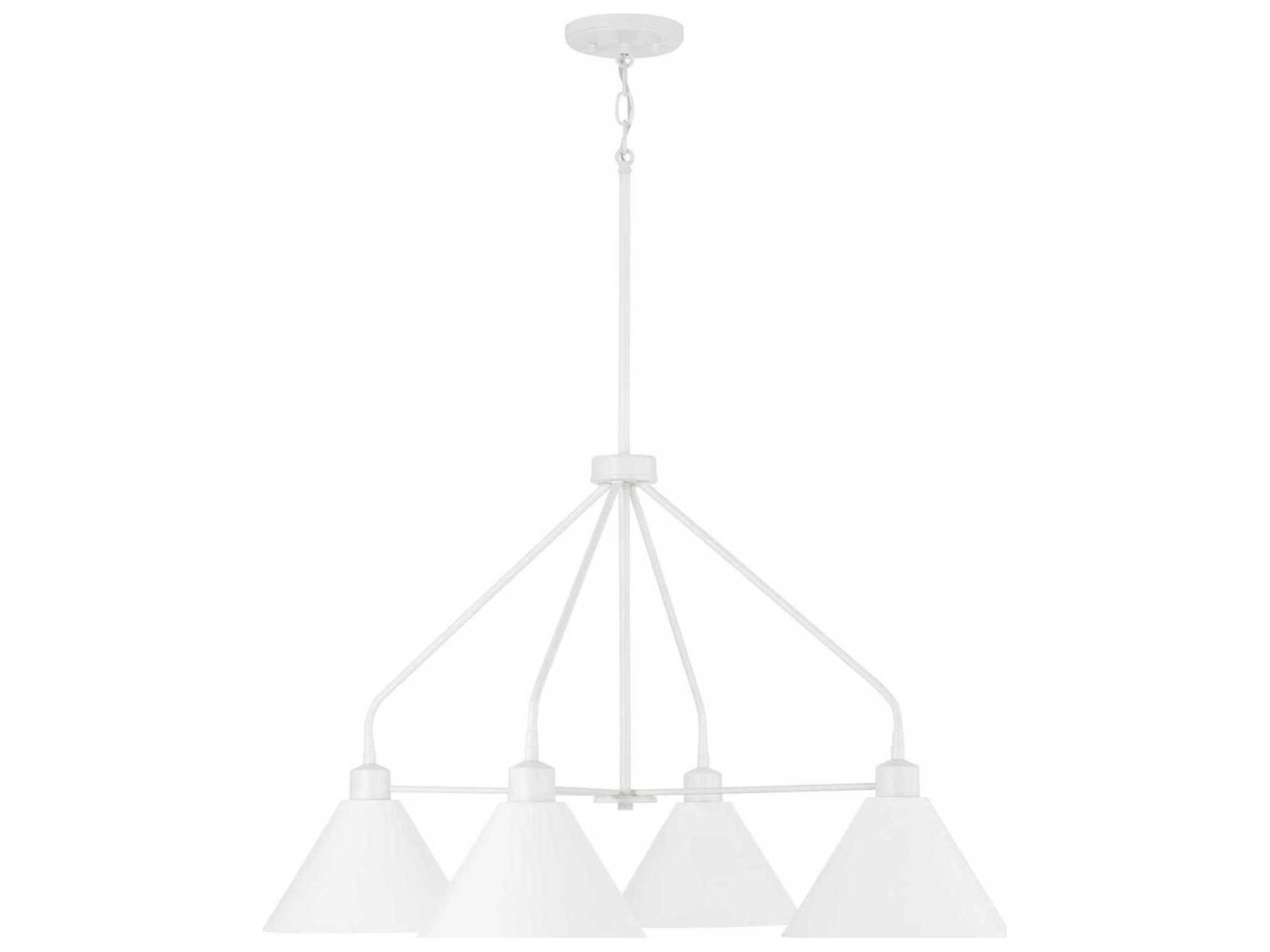 Alden 4-Light Matte White Chandelier
