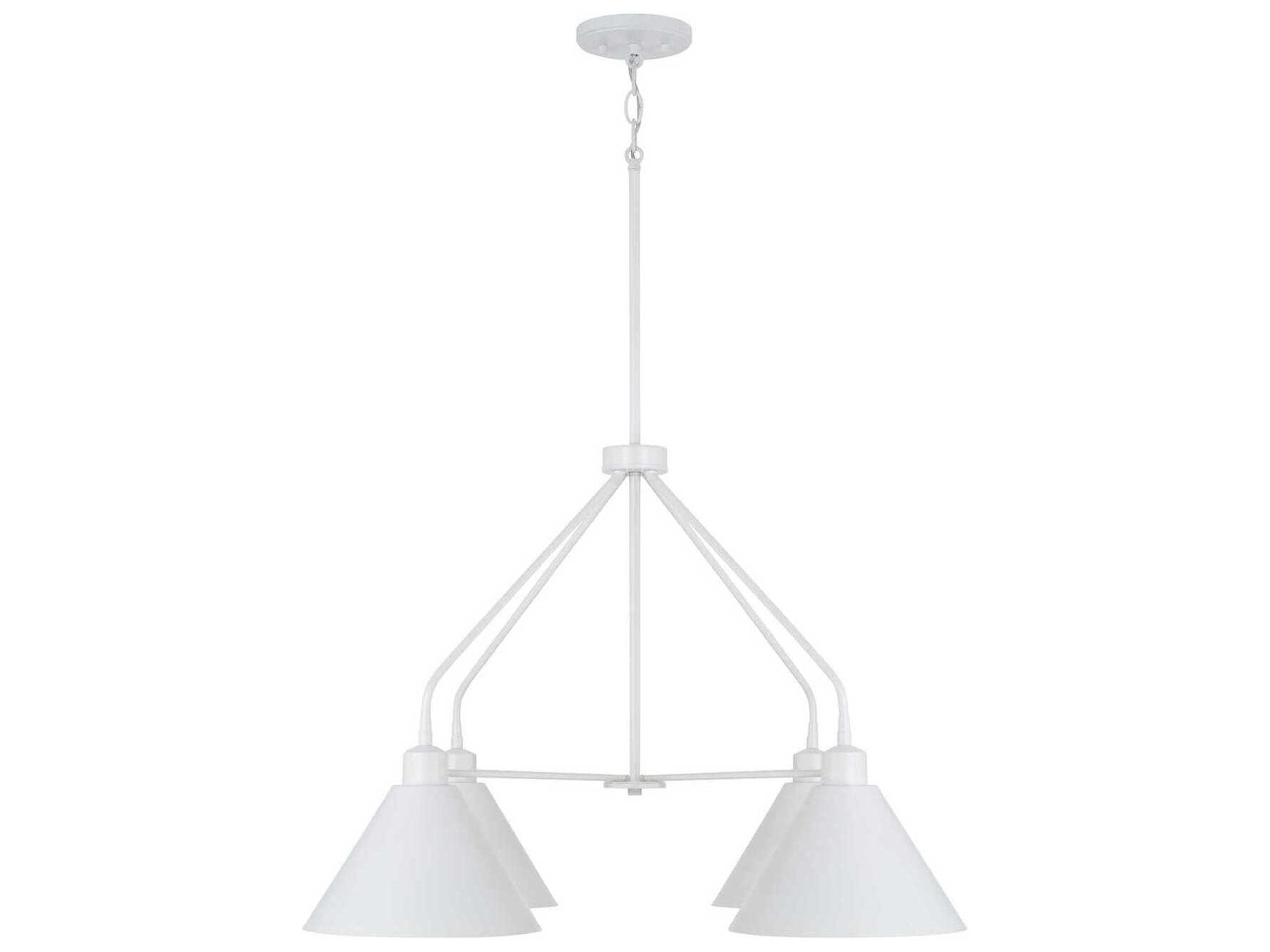 Capital Lighting Alden 4-Light Matte White Chandelier