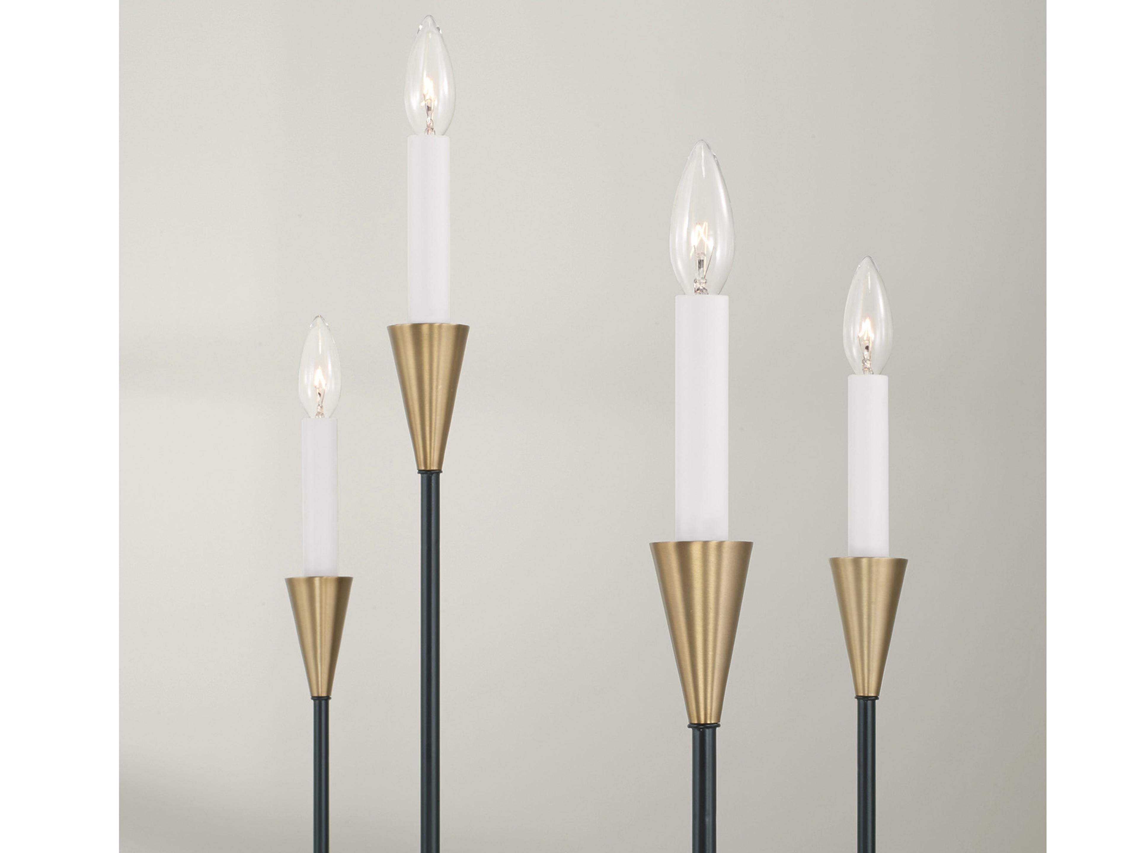 Capital Lighting Avant 9-Light Aged Brass And Black Candelabra Chandelier