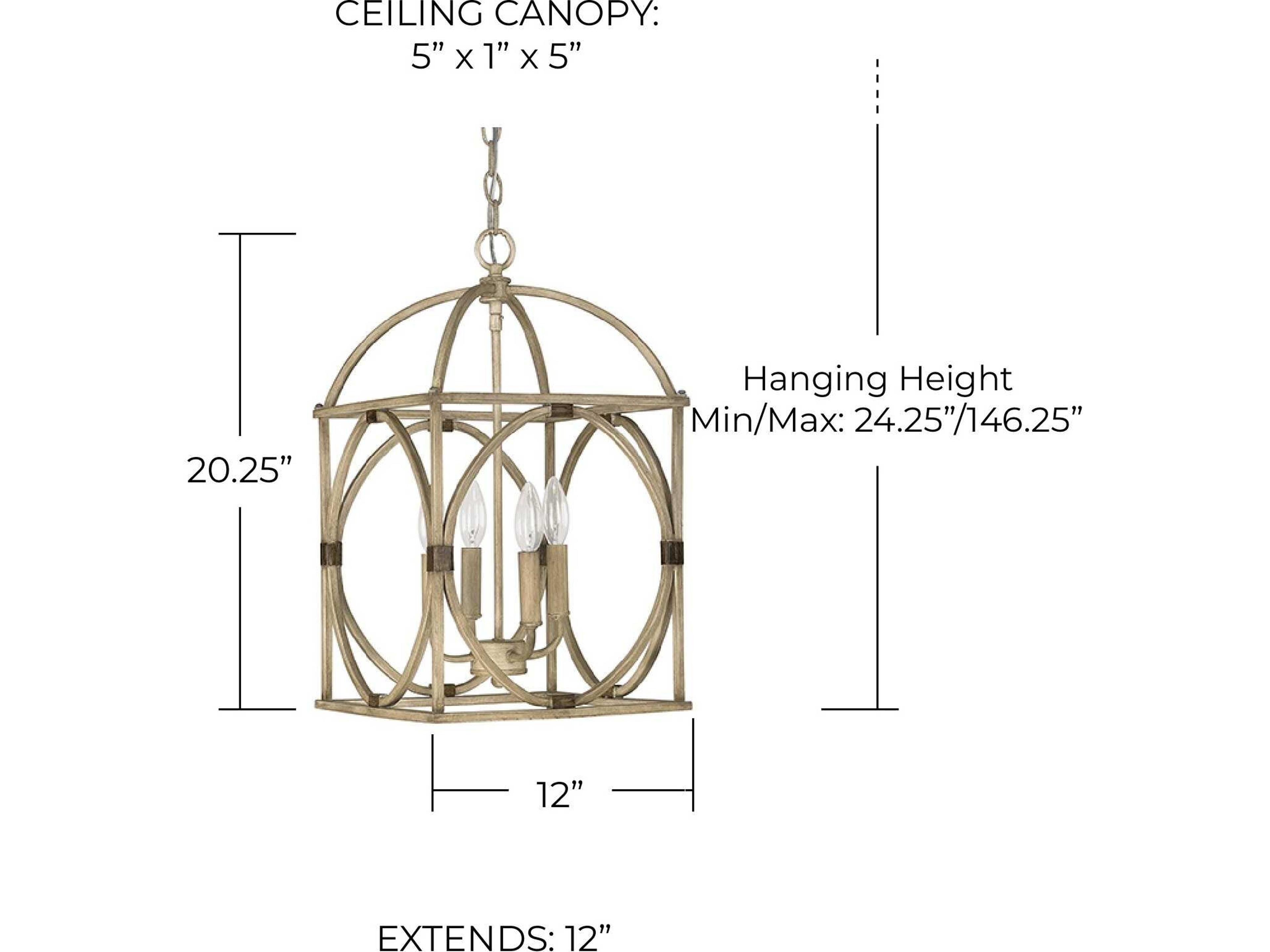 Capital Lighting 4-Light French Oak Brown Chandelier