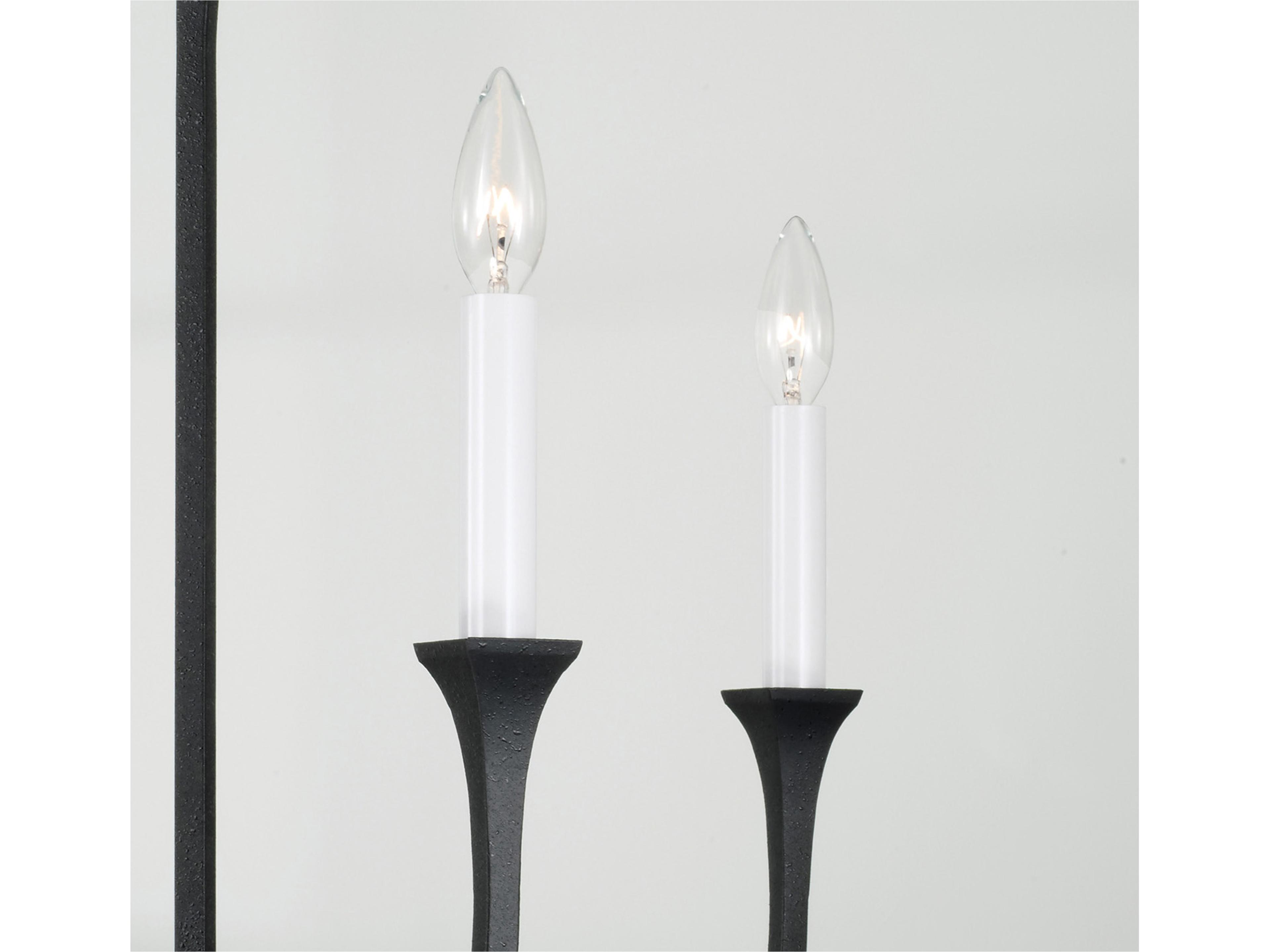 Capital Lighting Decklan 4-Light Black Iron Candelabra Chandelier