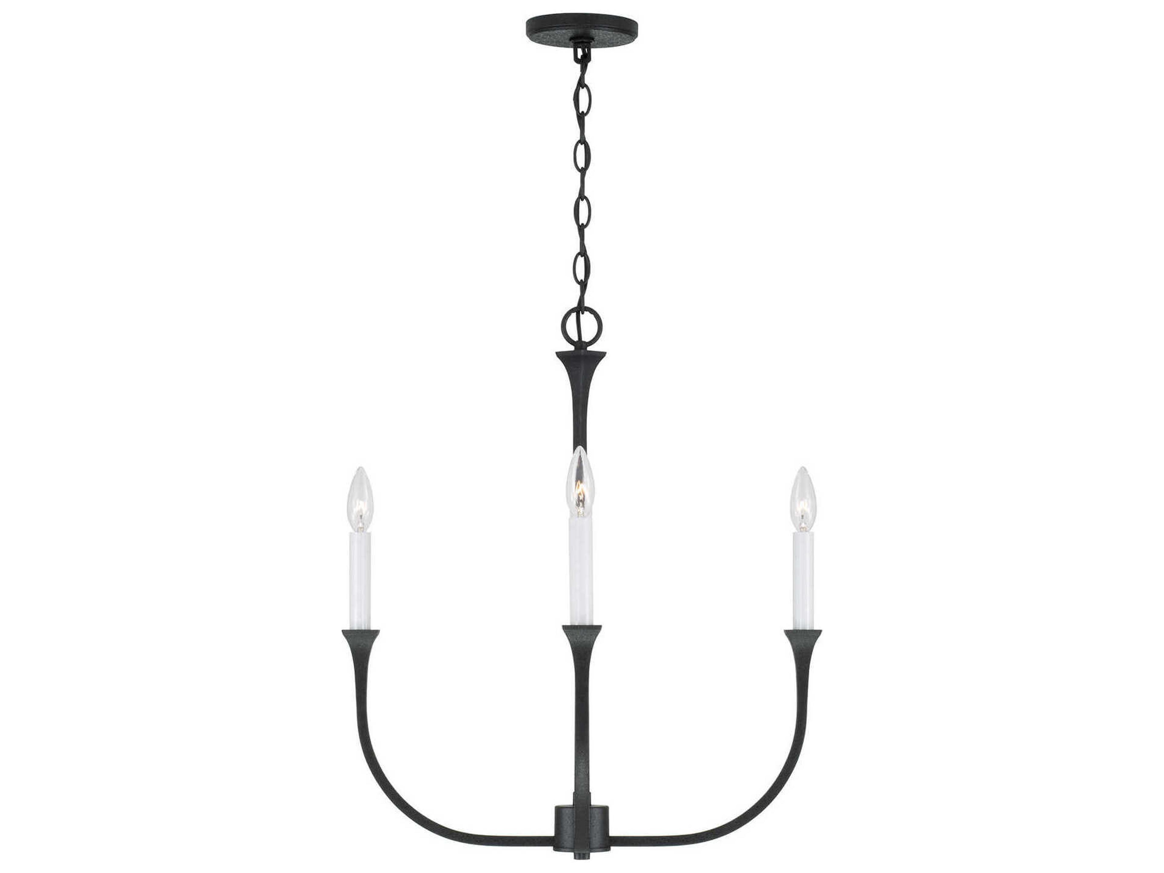 Capital Lighting Decklan 4-Light Black Iron Candelabra Chandelier
