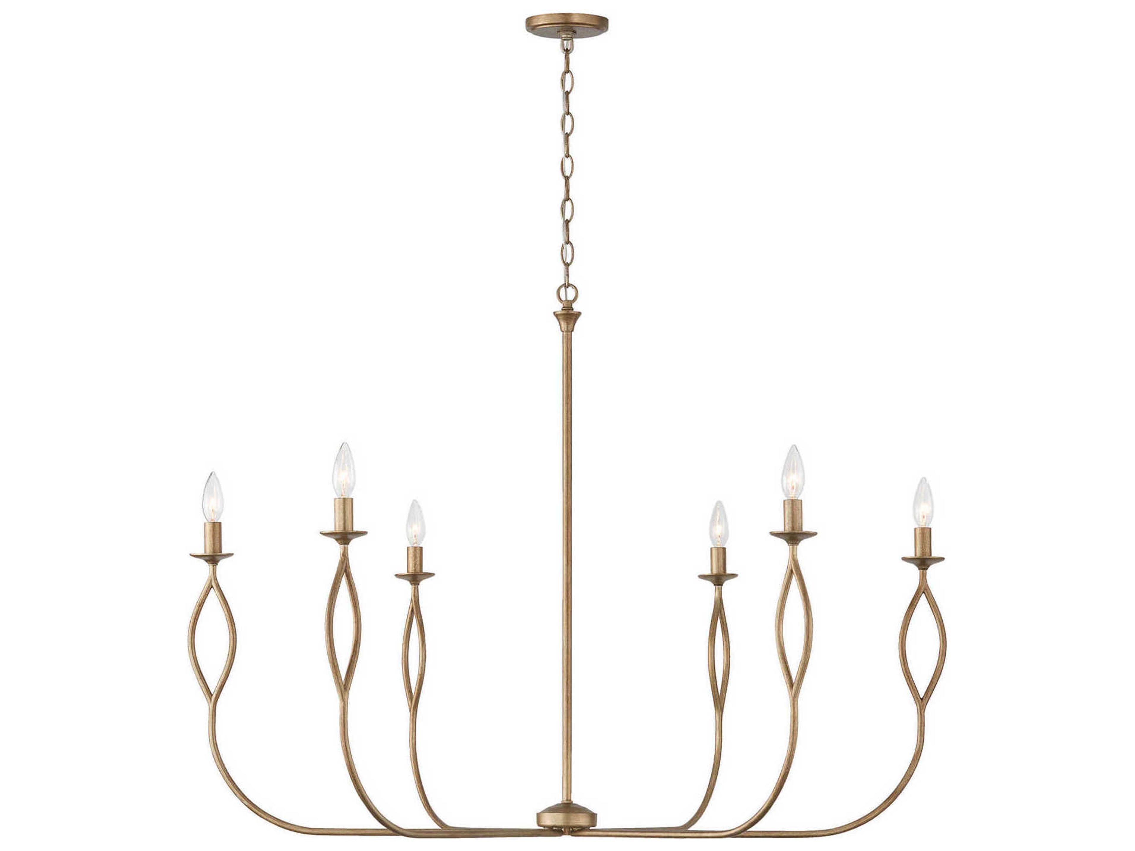 Cohen 6-Light Mystic Luster Brass Candelabra Chandelier