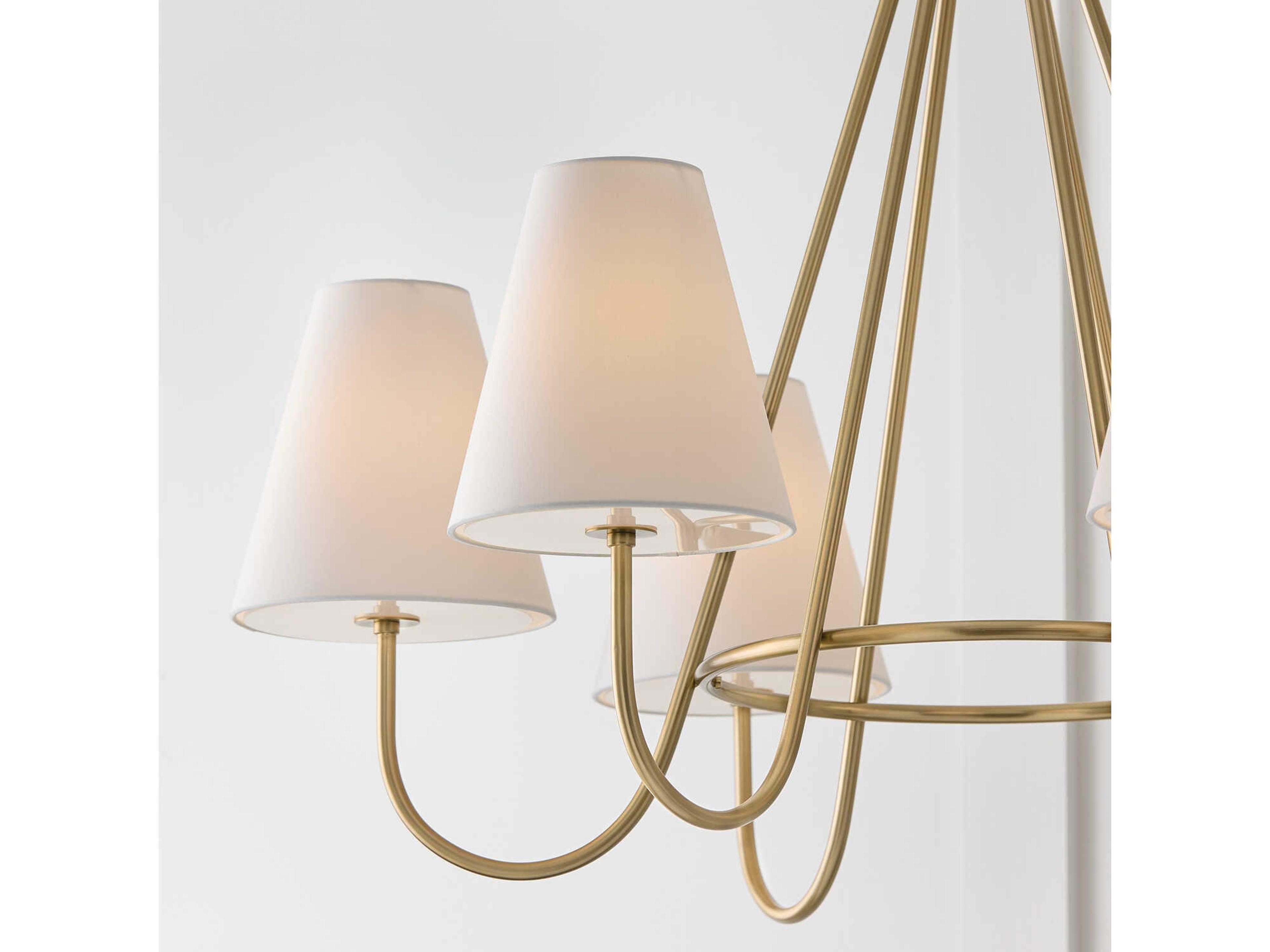 Capital Lighting Julia 6-Light Matte Brass White Chandelier