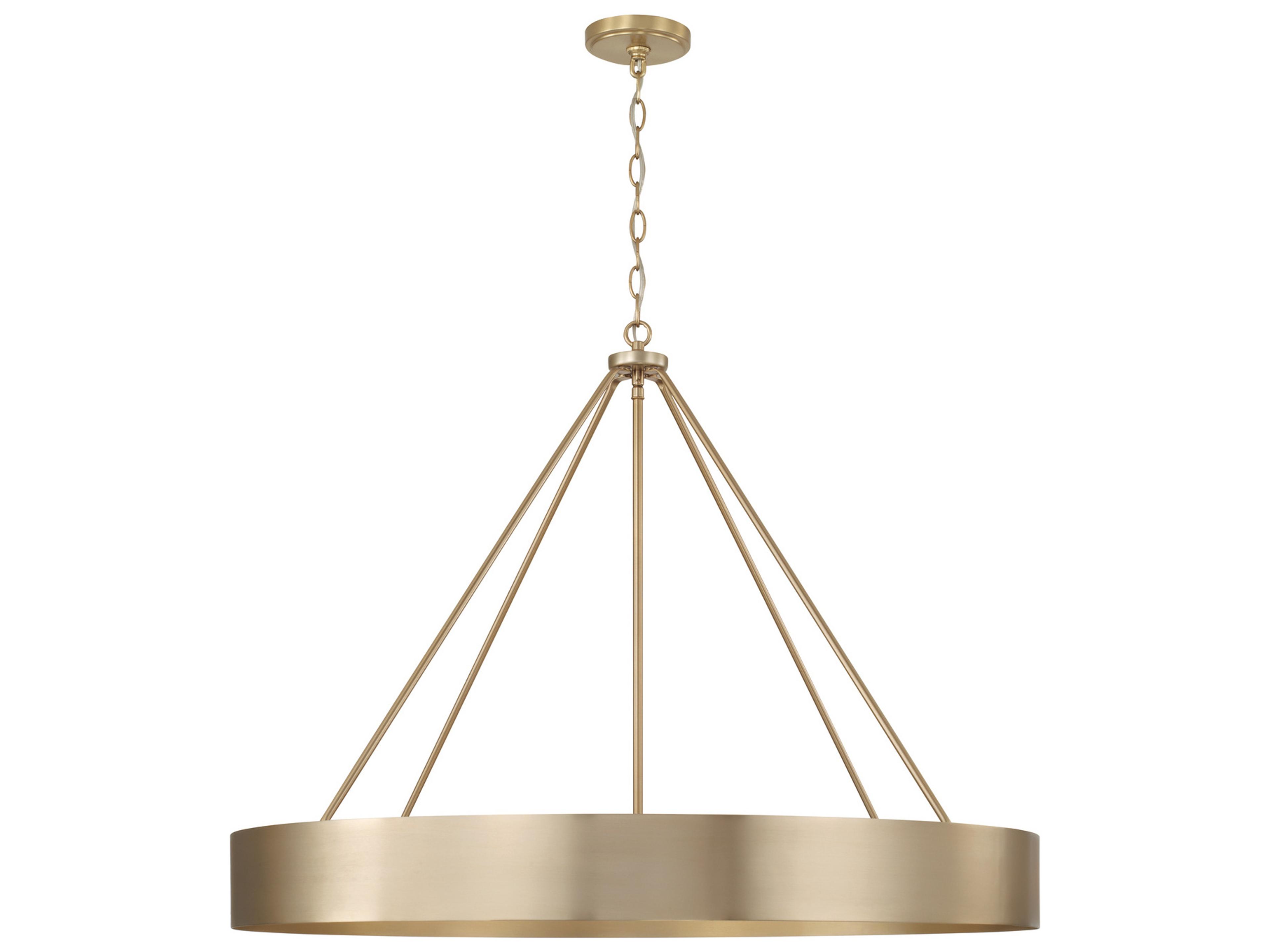 Weller 6-Light Matte Brass Round Chandelier