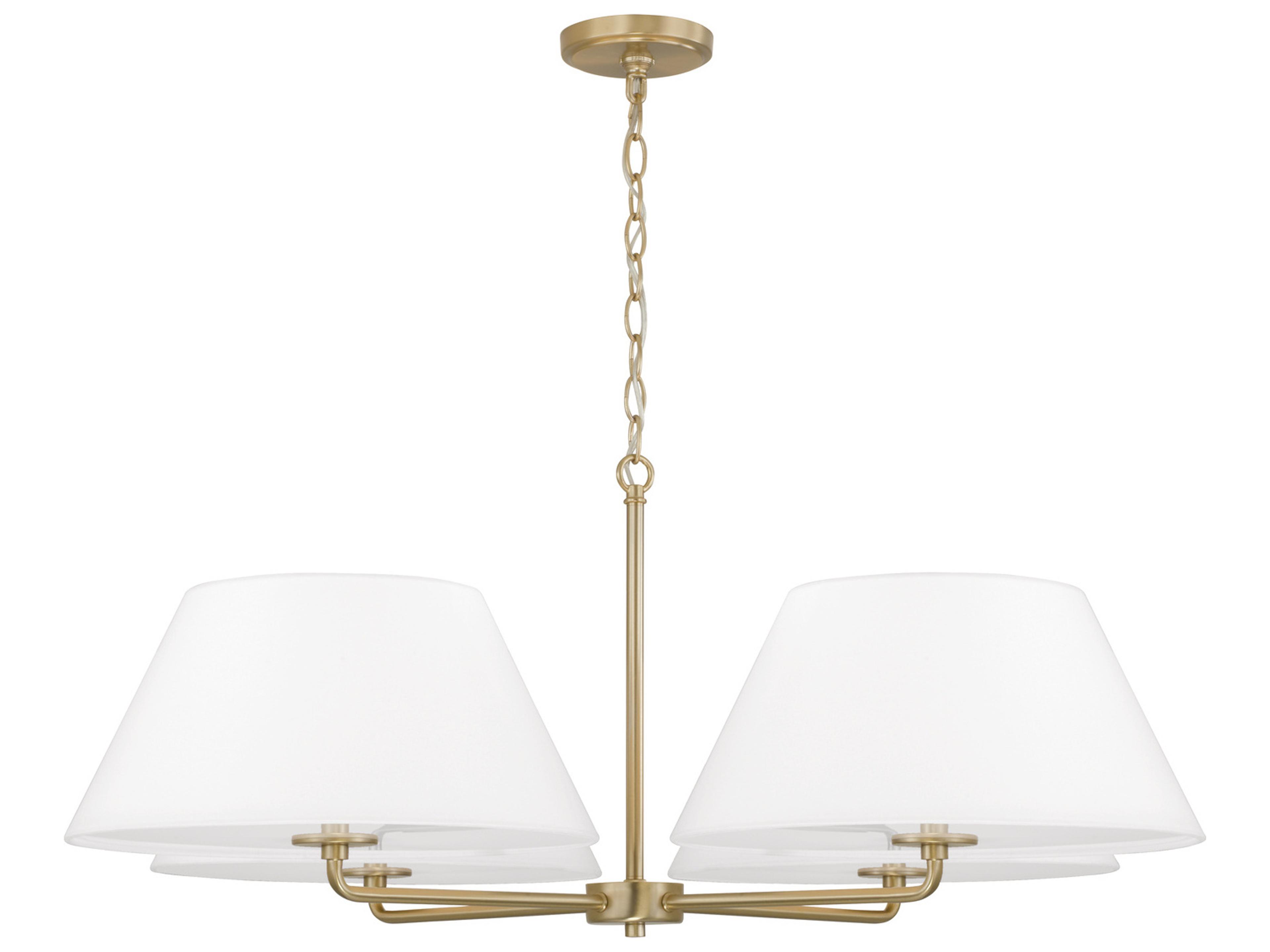 Parson 4-Light Matte Brass Chandelier