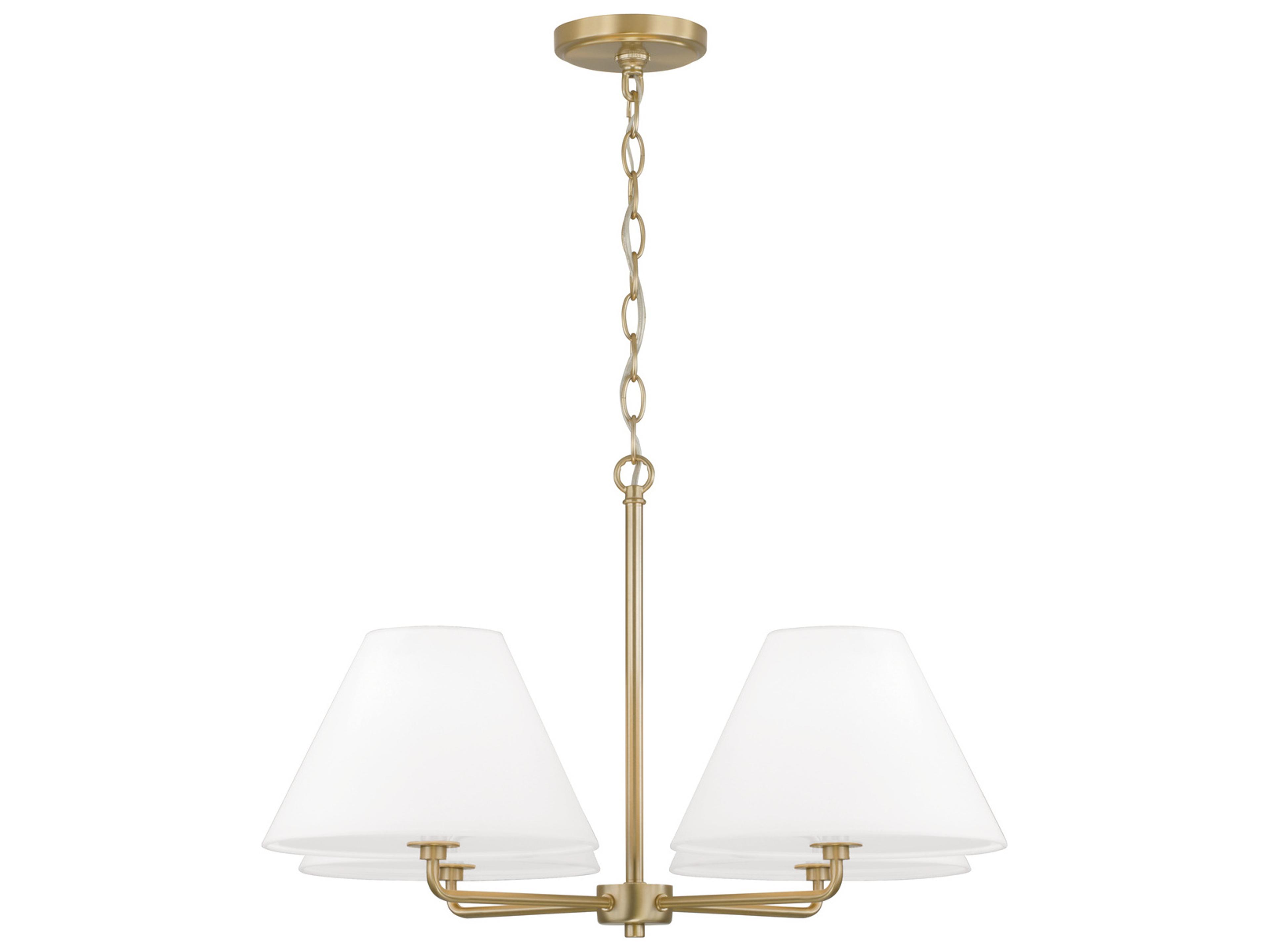 Parson 4-Light Matte Brass Chandelier