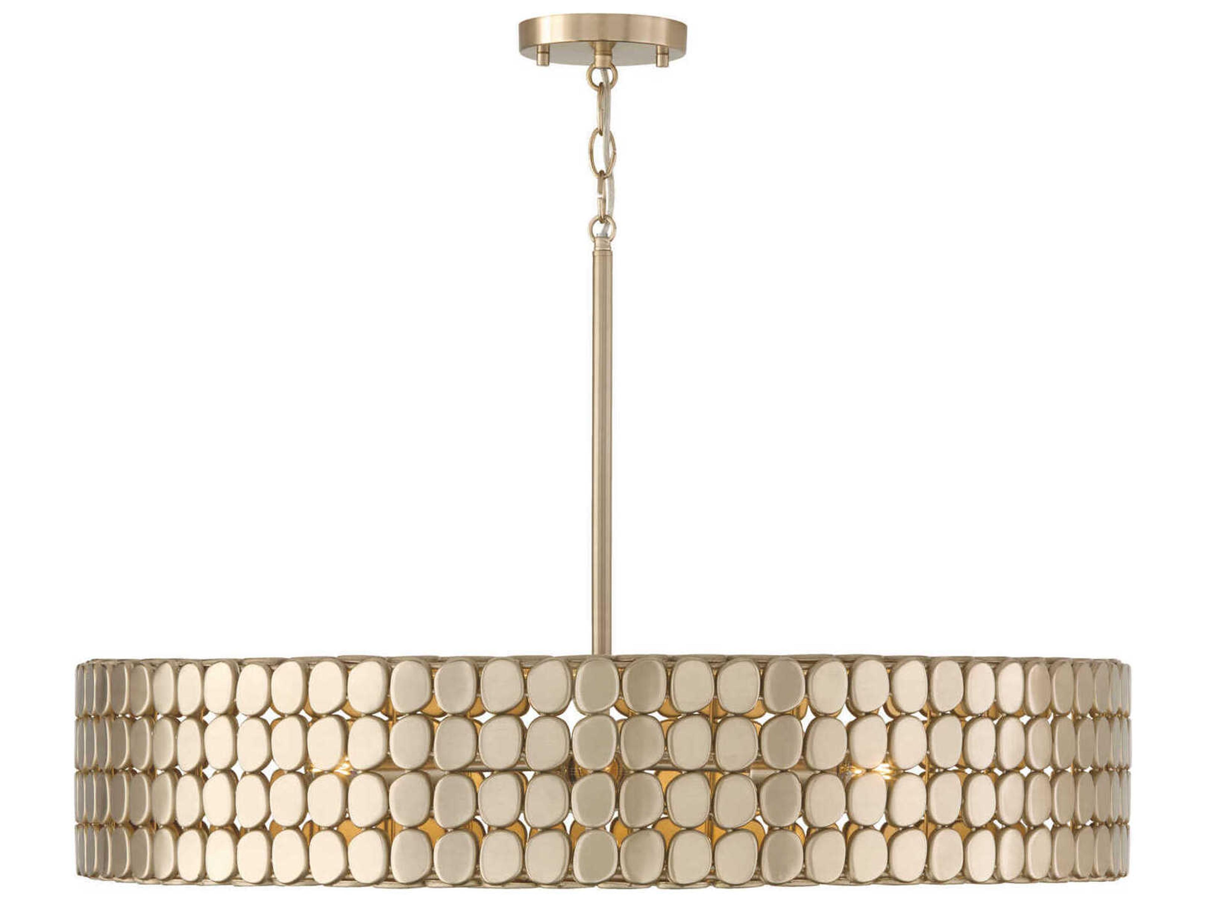 Eliana 4-Light Champagne Brass Drum Chandelier