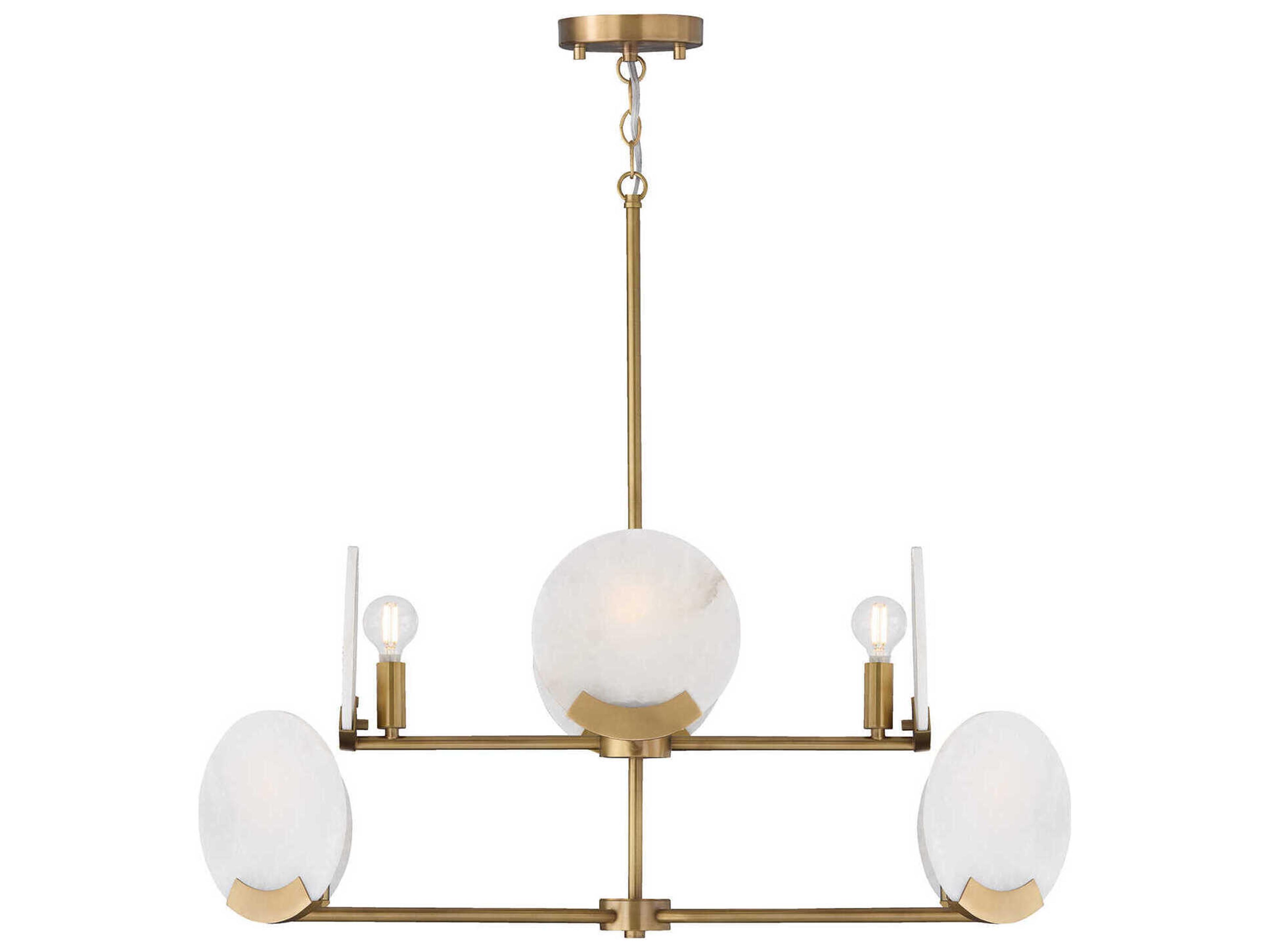 Oriya 8-Light Aged Brass Tiered Chandelier