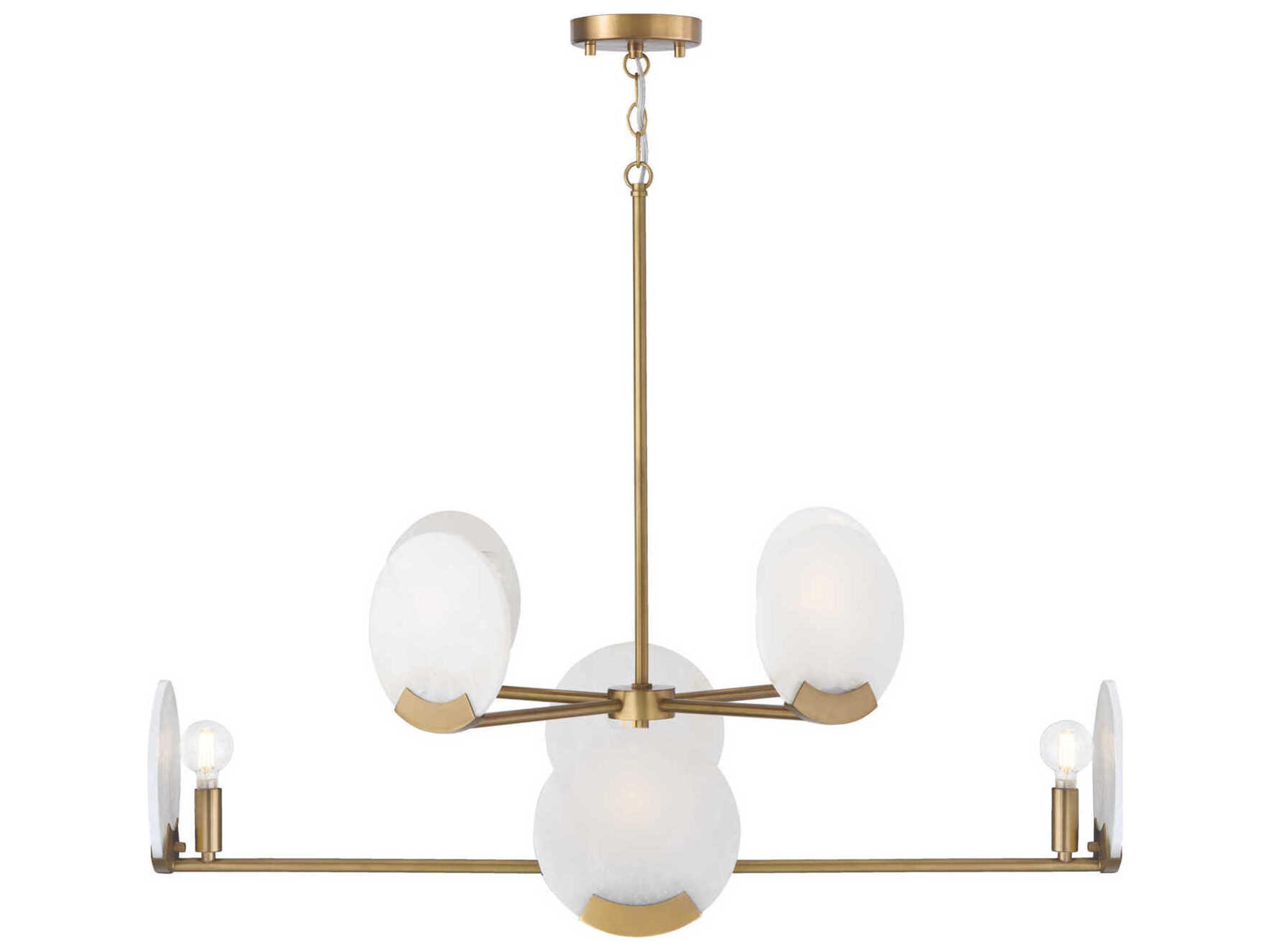 Capital Lighting Oriya 8-Light Aged Brass Tiered Chandelier