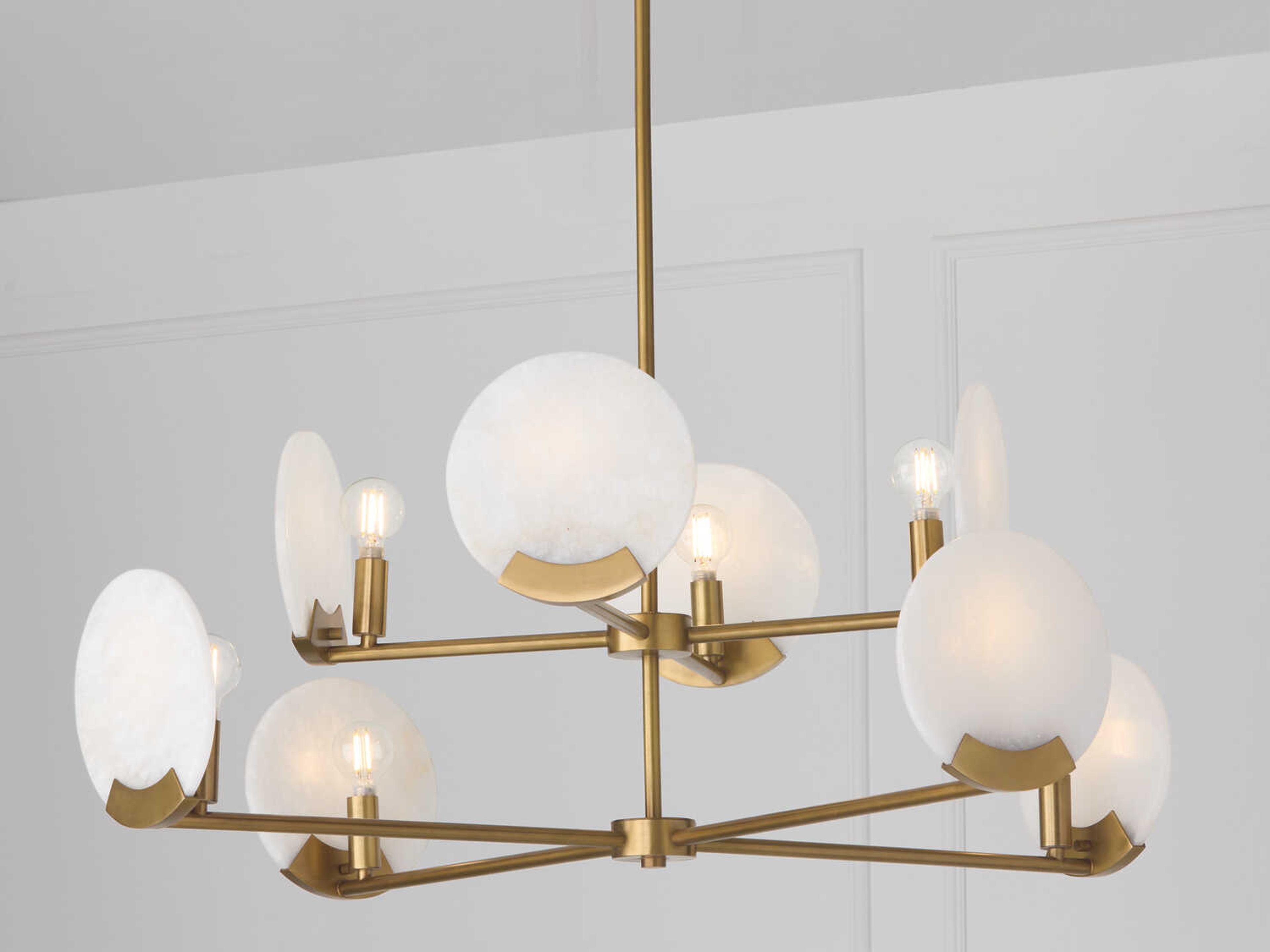 Capital Lighting Oriya 8-Light Aged Brass Tiered Chandelier