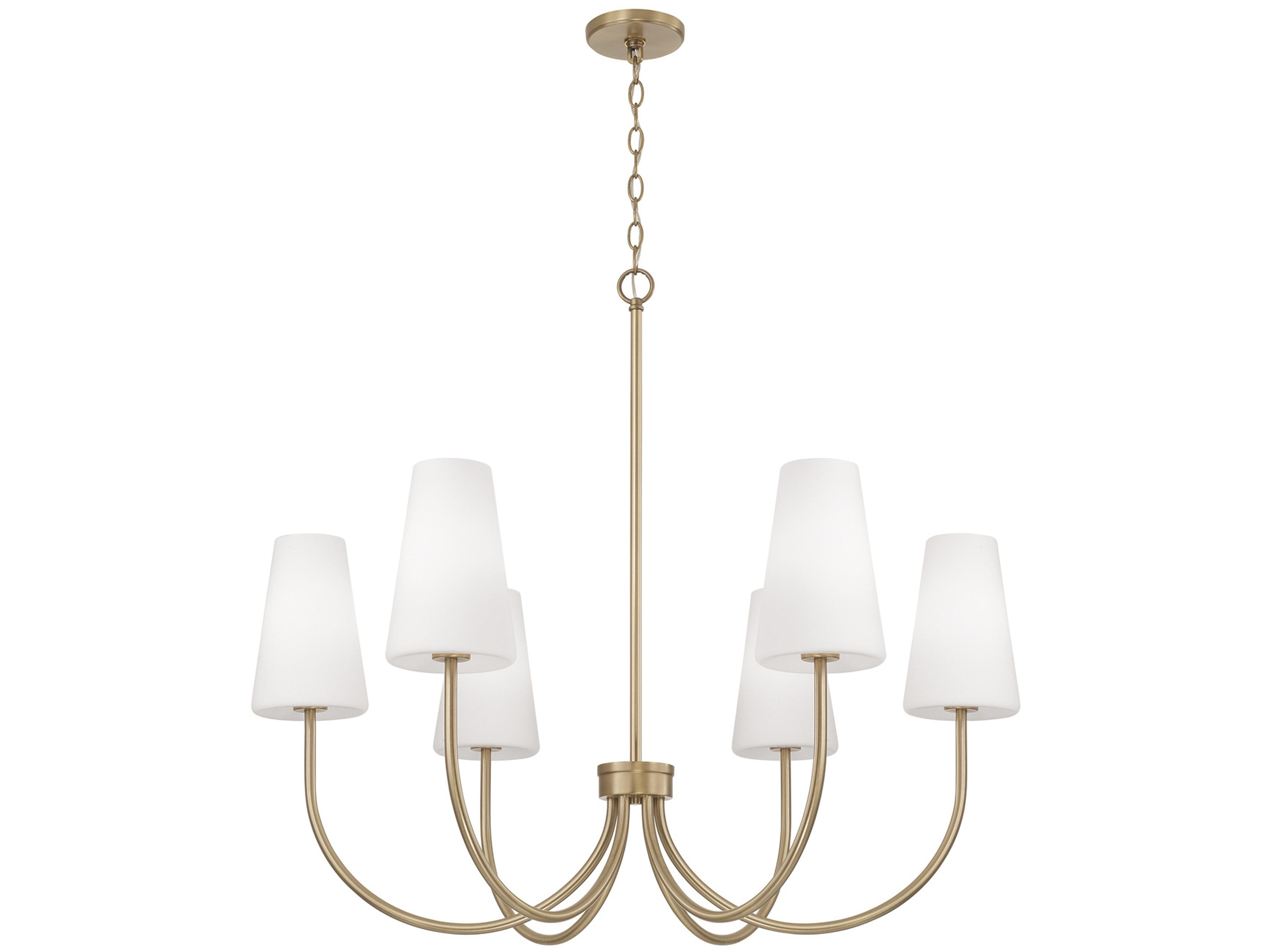 Averitt 6-Light Aged Brass Candelabra Chandelier
