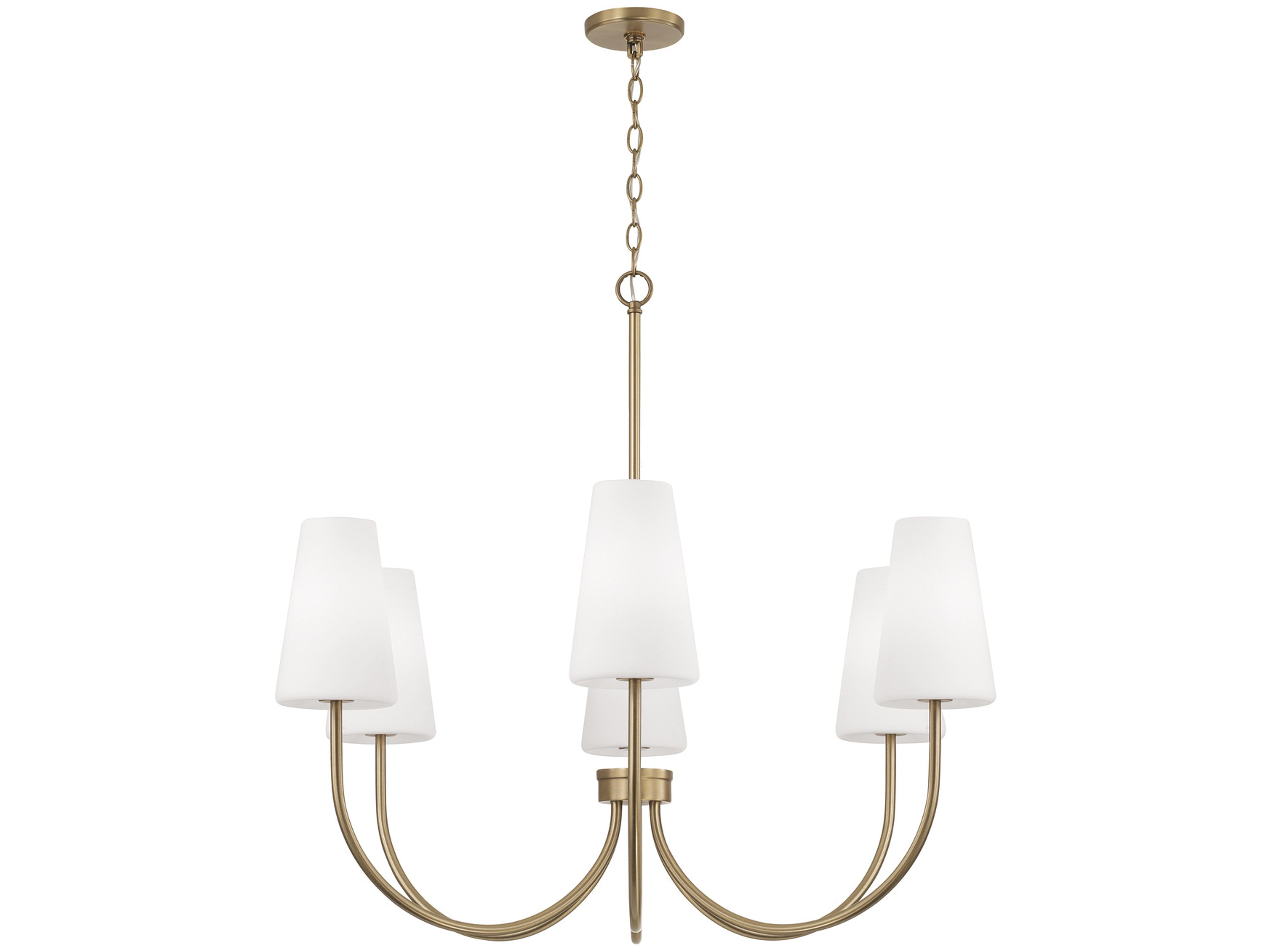 Capital Lighting Averitt 6-Light Aged Brass Candelabra Chandelier