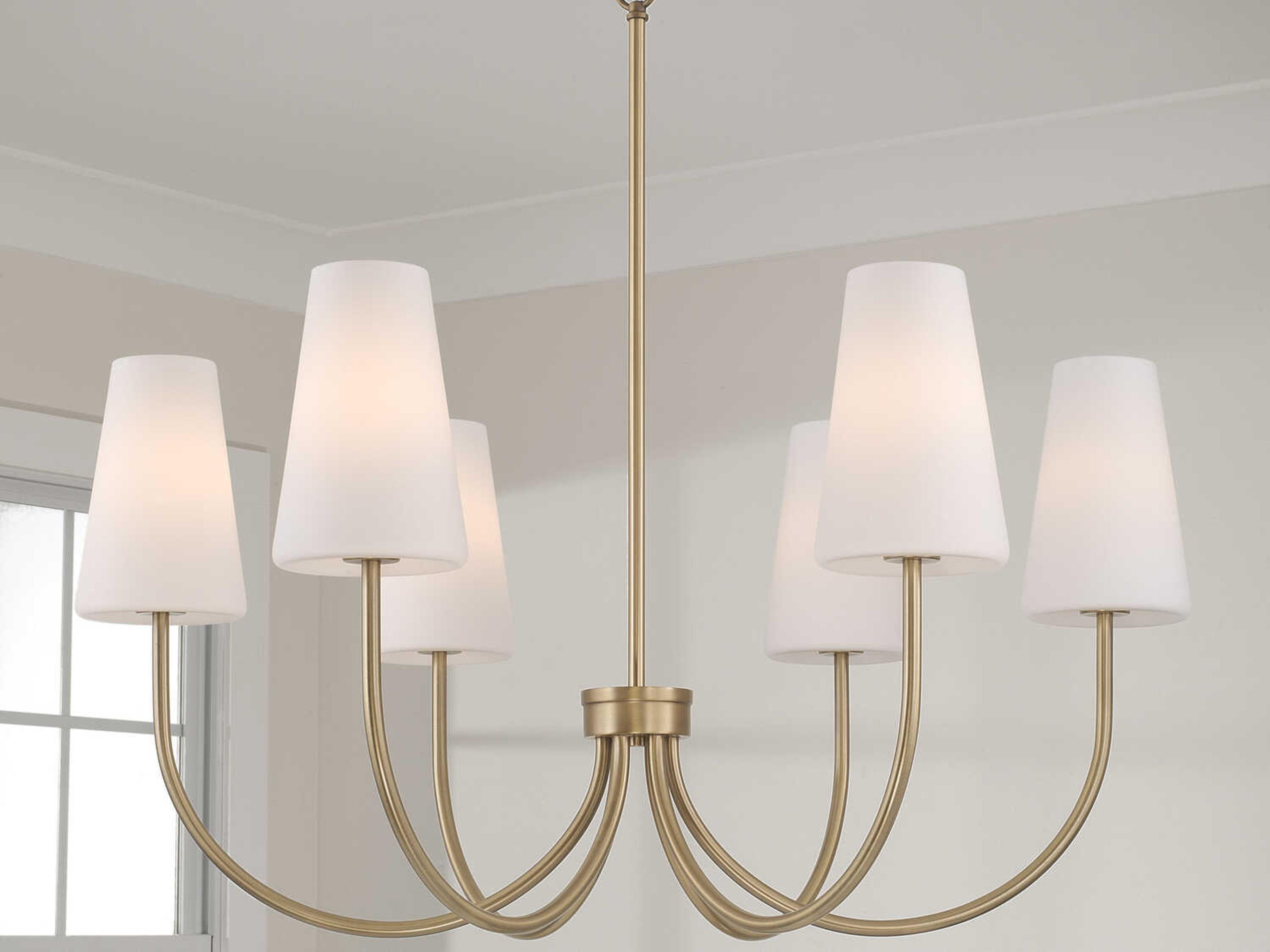Capital Lighting Averitt 6-Light Aged Brass Candelabra Chandelier