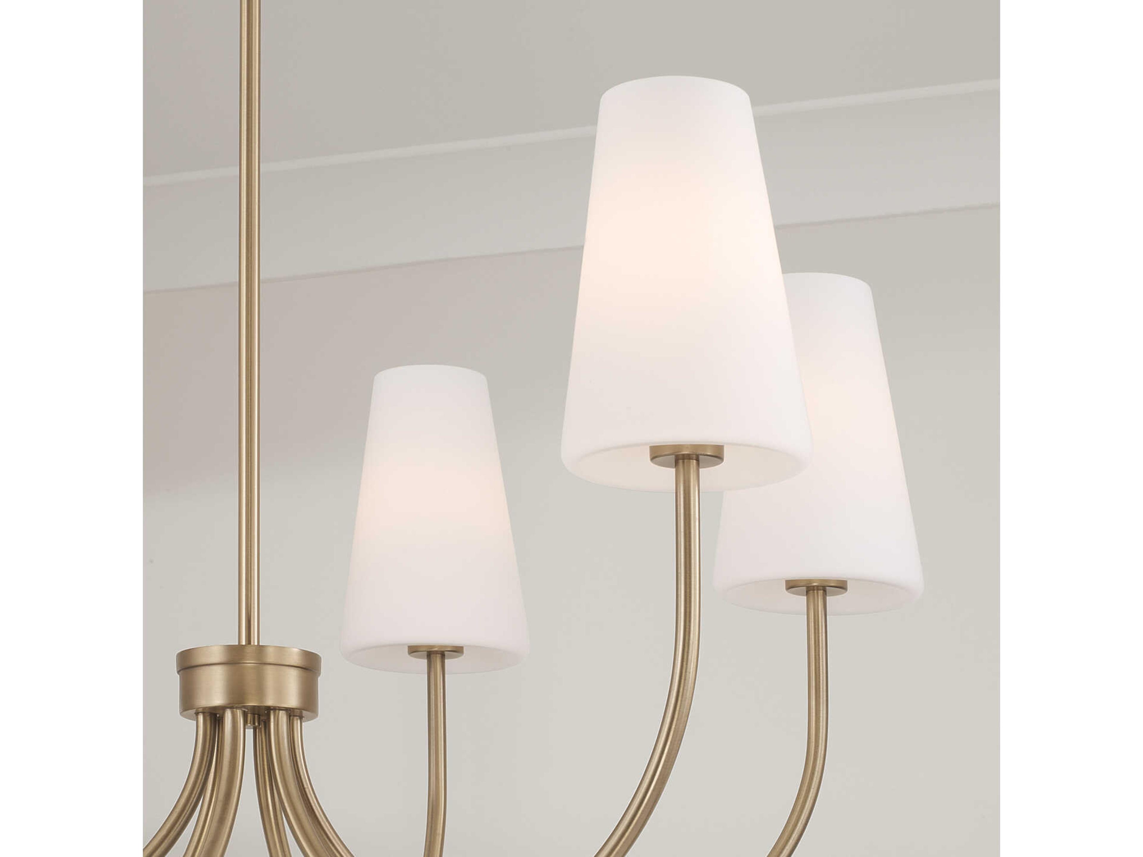 Capital Lighting Averitt 6-Light Aged Brass Candelabra Chandelier