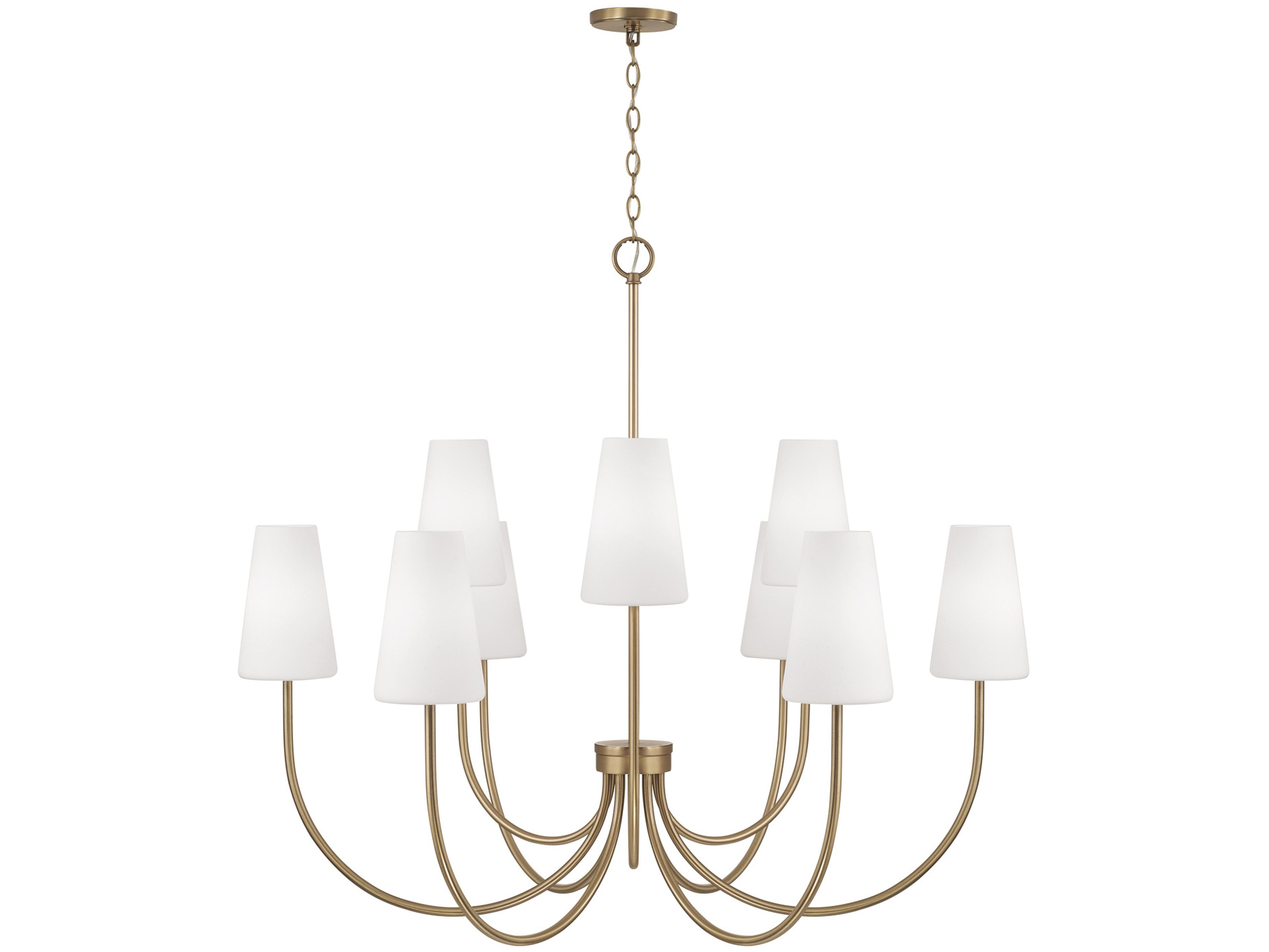 Capital Lighting Averitt 9-Light Aged Brass Candelabra Chandelier